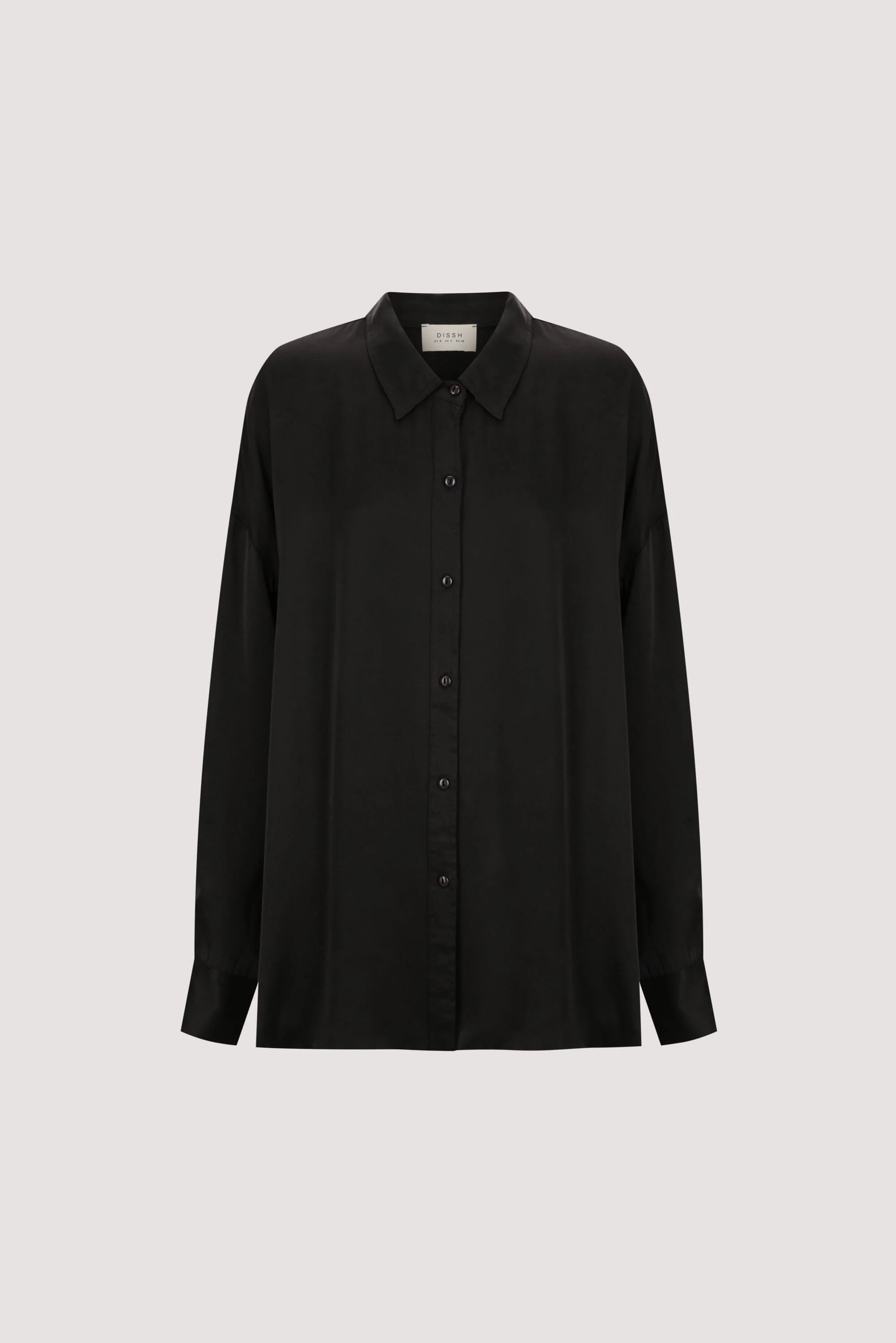 PERCY BLACK SILK LONG SLEEVE SHIRT - Image 7