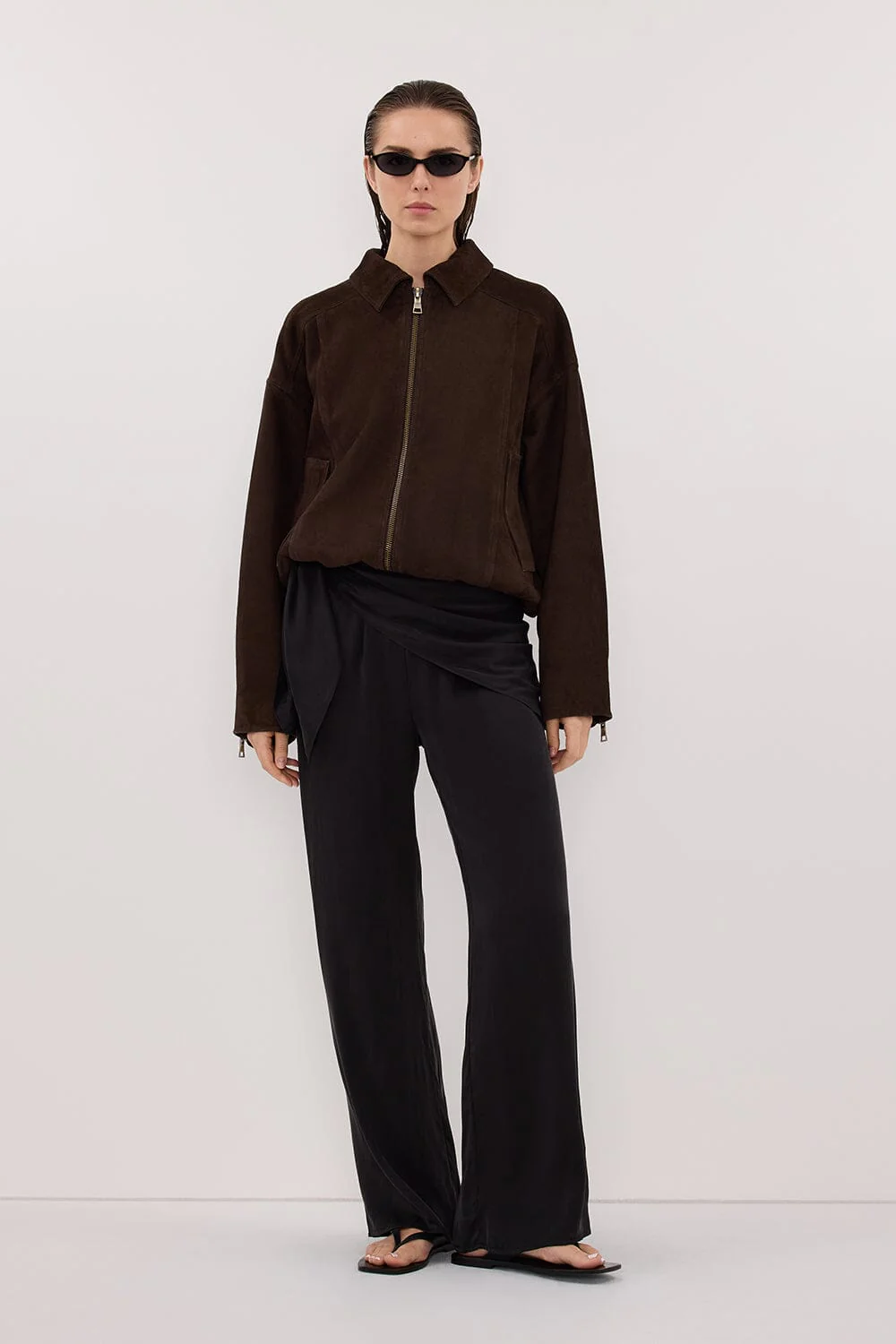 PERCY BLACK SILK SCARF TOP - Image 6