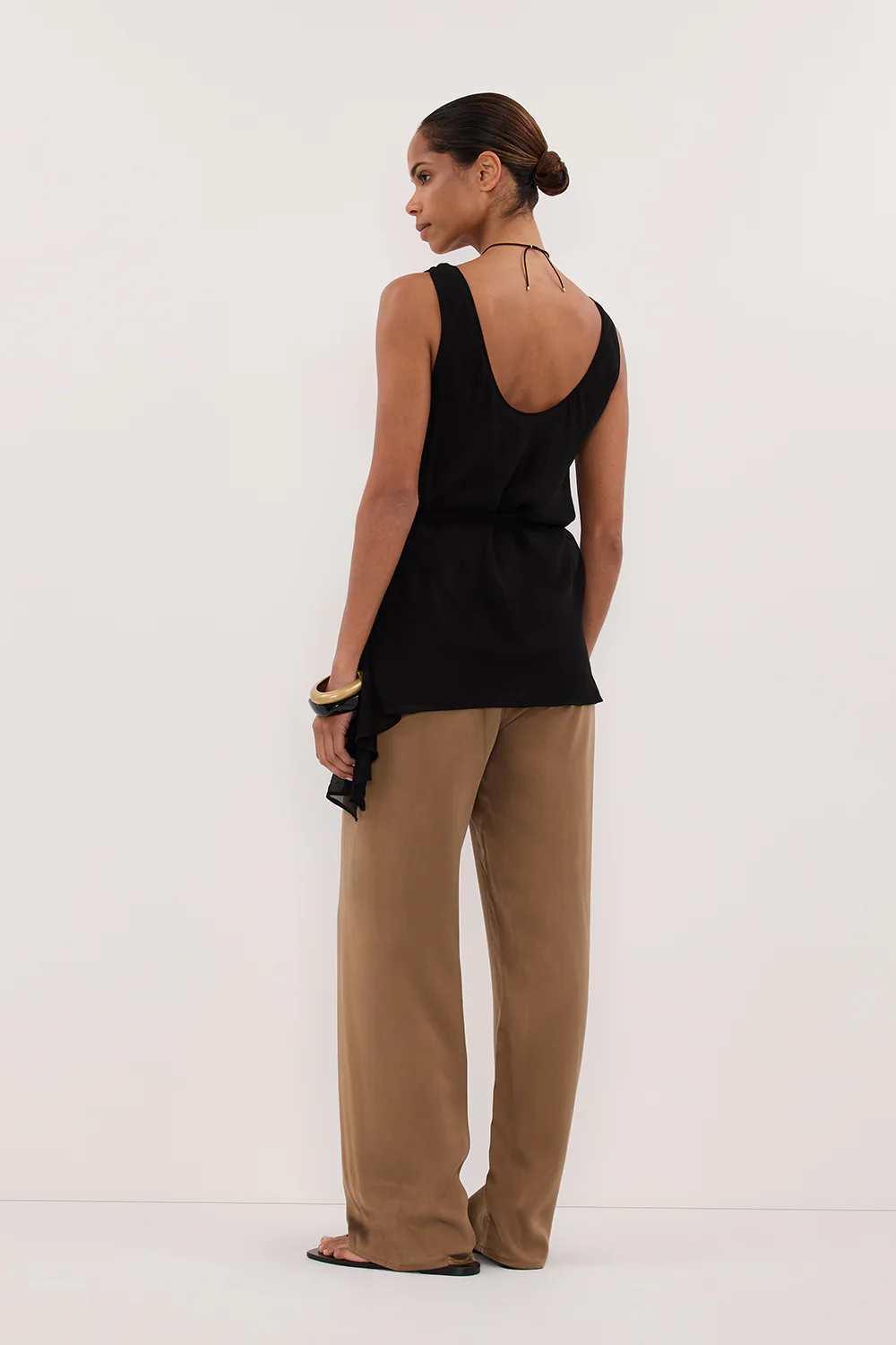 PERCY CHESTNUT SILK PANT - Image 4
