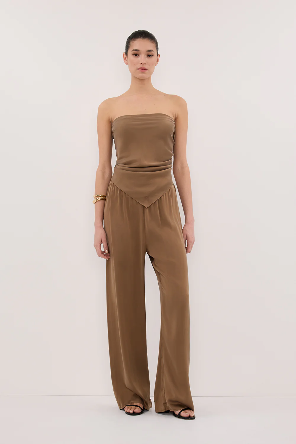 PERCY CHESTNUT SILK SCARF TOP - Image 4
