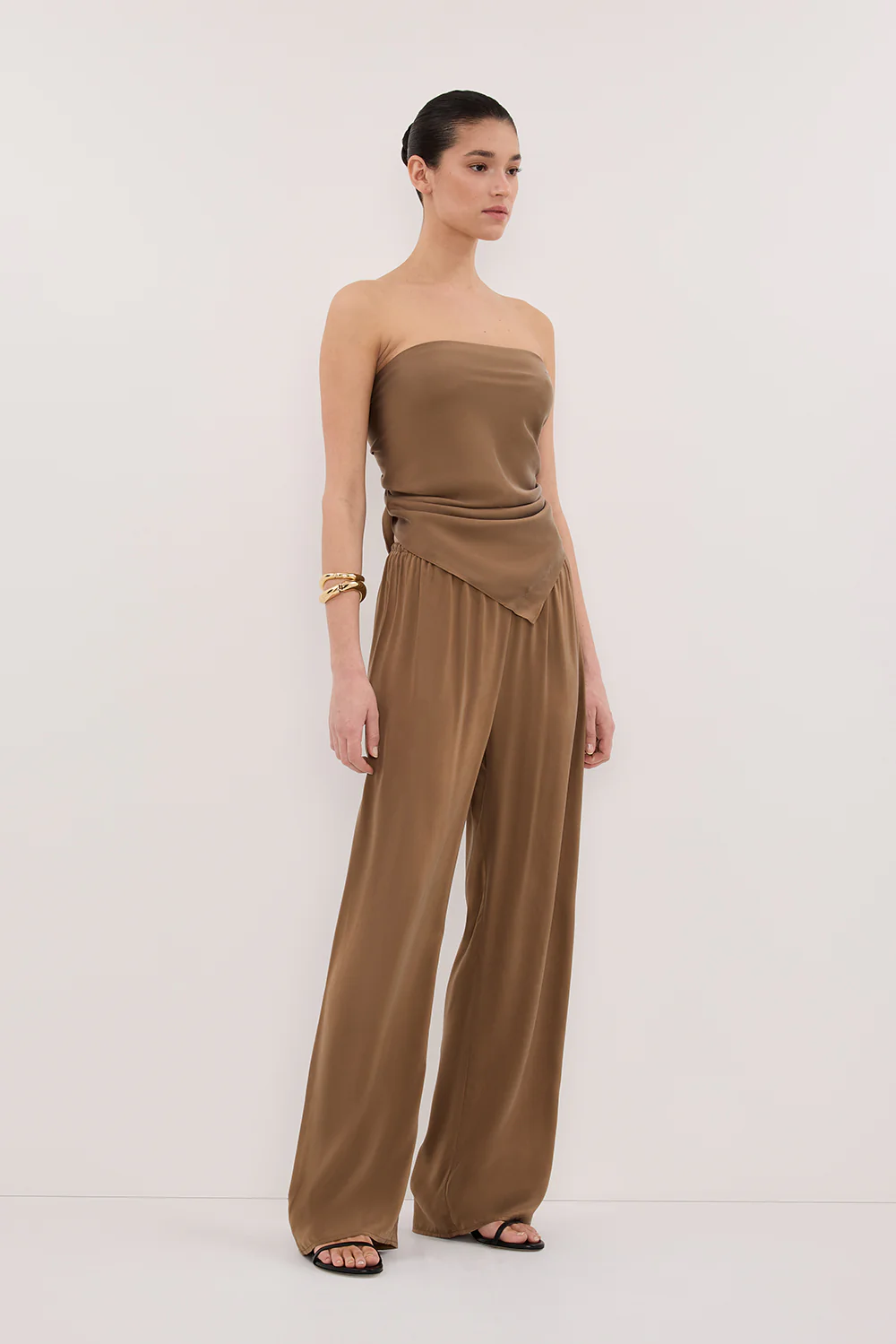 PERCY CHESTNUT SILK SCARF TOP - Image 6