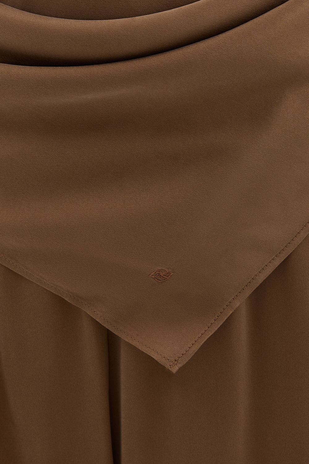 PERCY CHESTNUT SILK SCARF TOP - Image 7