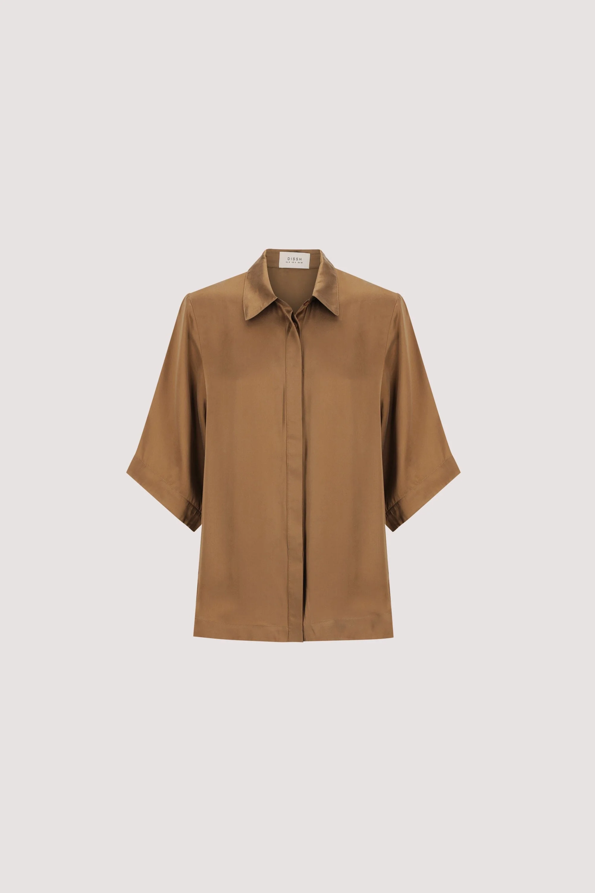 PERCY CHESTNUT SILK SHIRT - Image 8