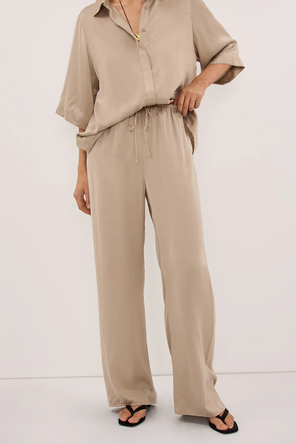 PERCY GOLD SILK PANT - Image 2