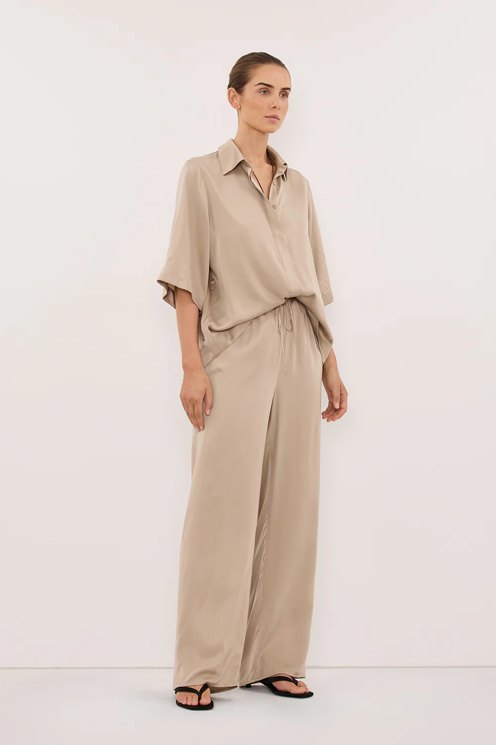 PERCY GOLD SILK PANT - Image 3