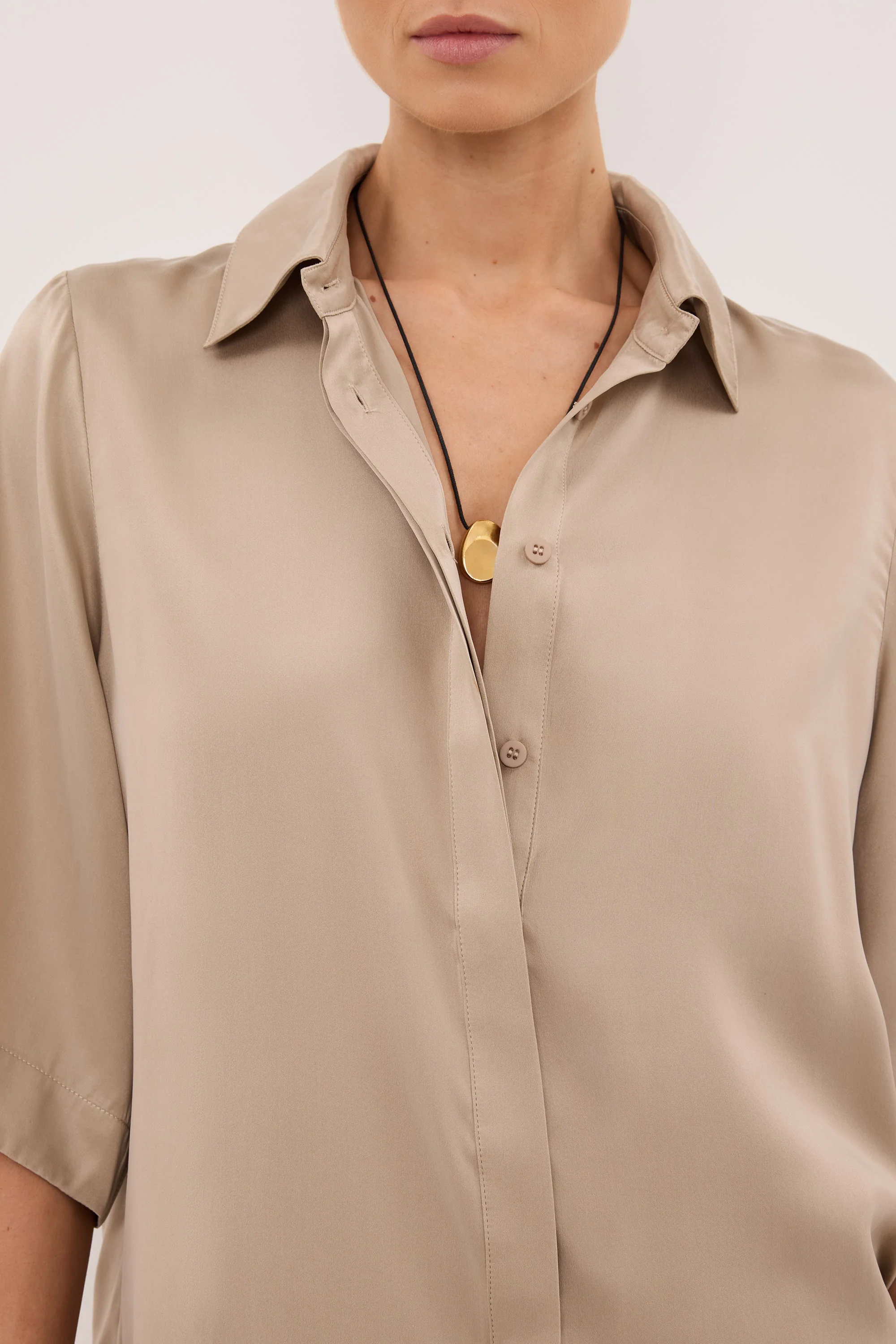 PERCY GOLD SILK SHIRT - Image 5