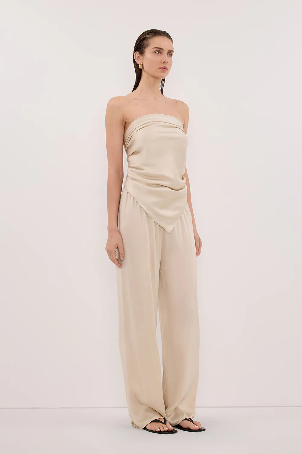 PERCY SANDSTONE SILK SCARF TOP - Image 3