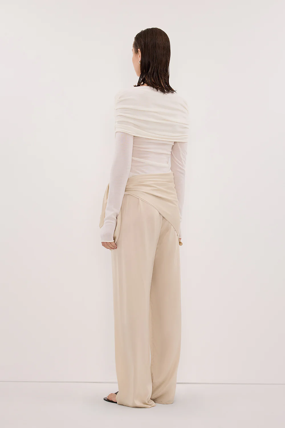 PERCY SANDSTONE SILK SCARF TOP - Image 7