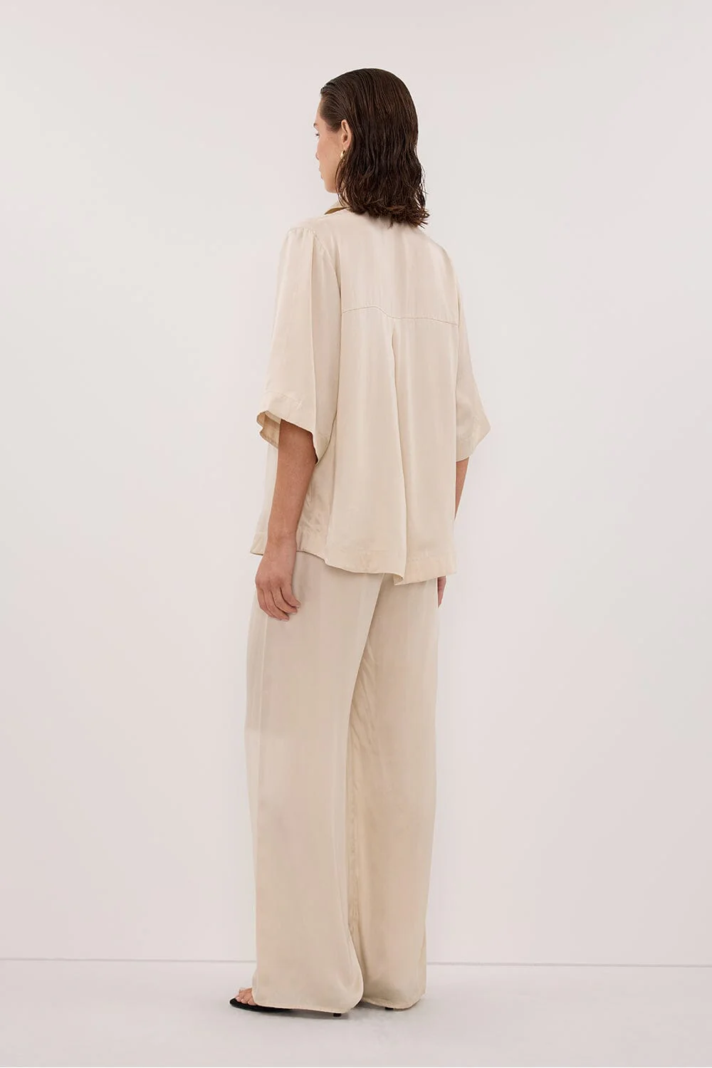 PERCY SANDSTONE SILK SHIRT - Image 4