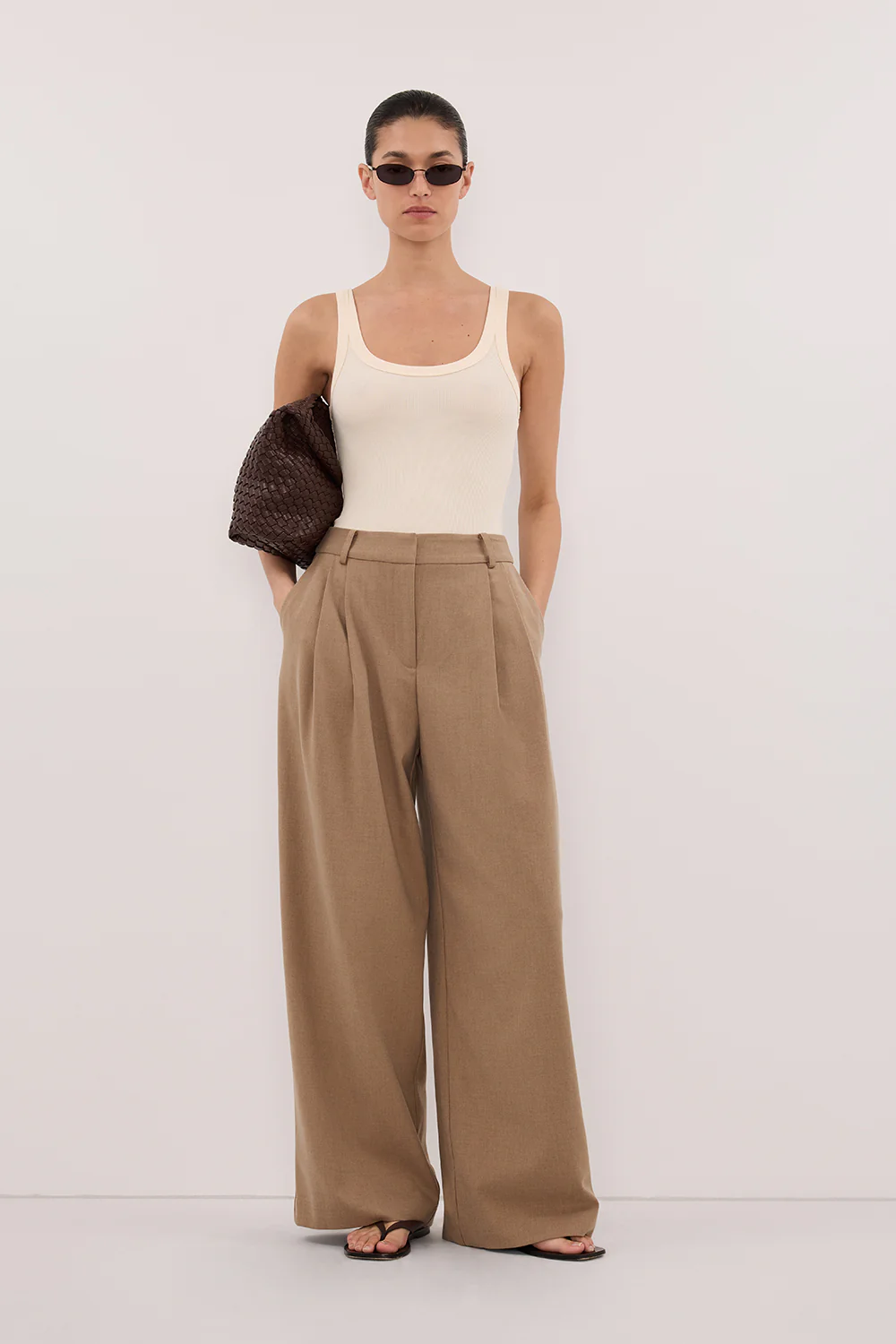 PHOEBE SANDSTONE SCOOP NECK TANK TOP