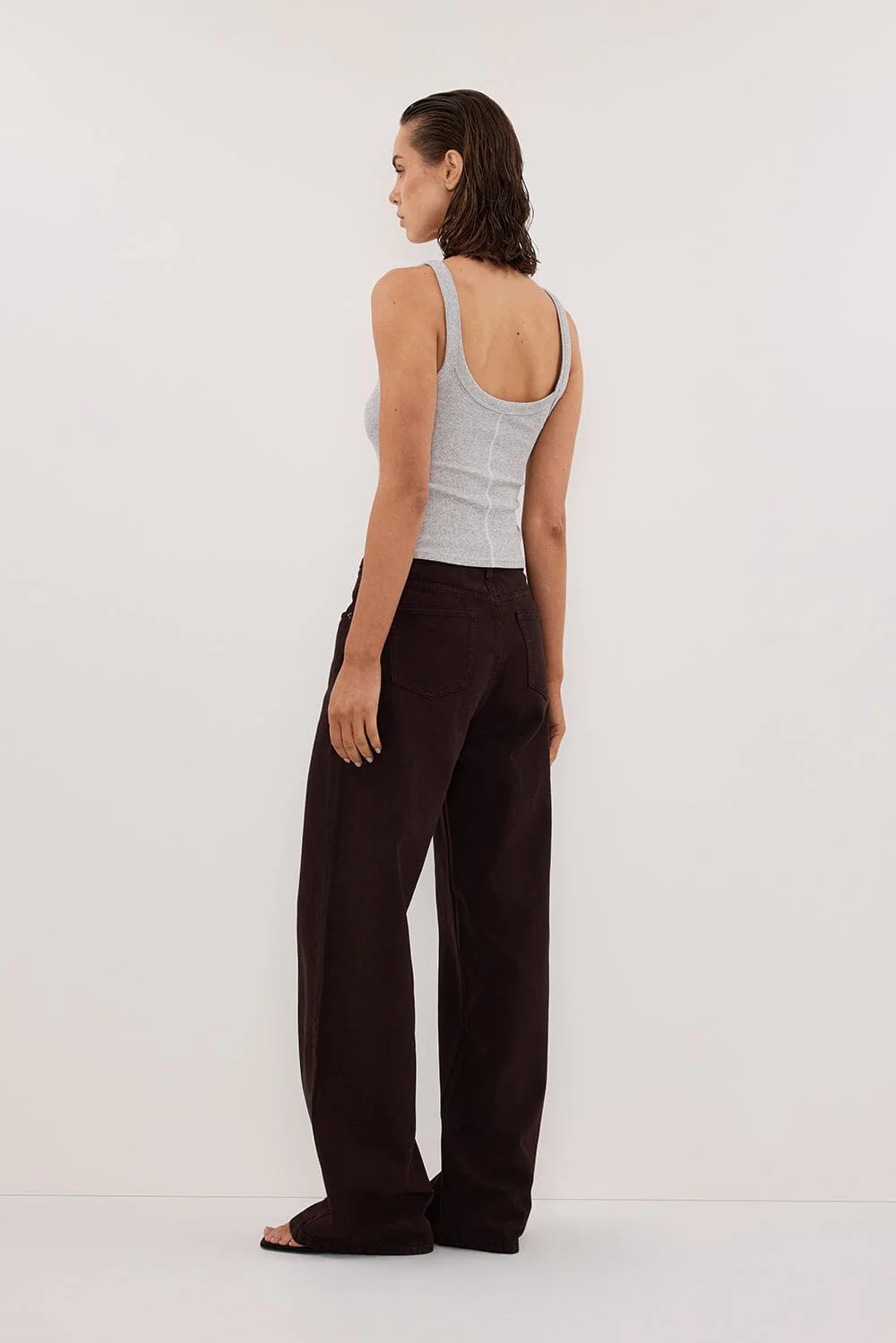 PHOEBE SILVER MARLE SCOOP NECK TANK TOP - Image 4