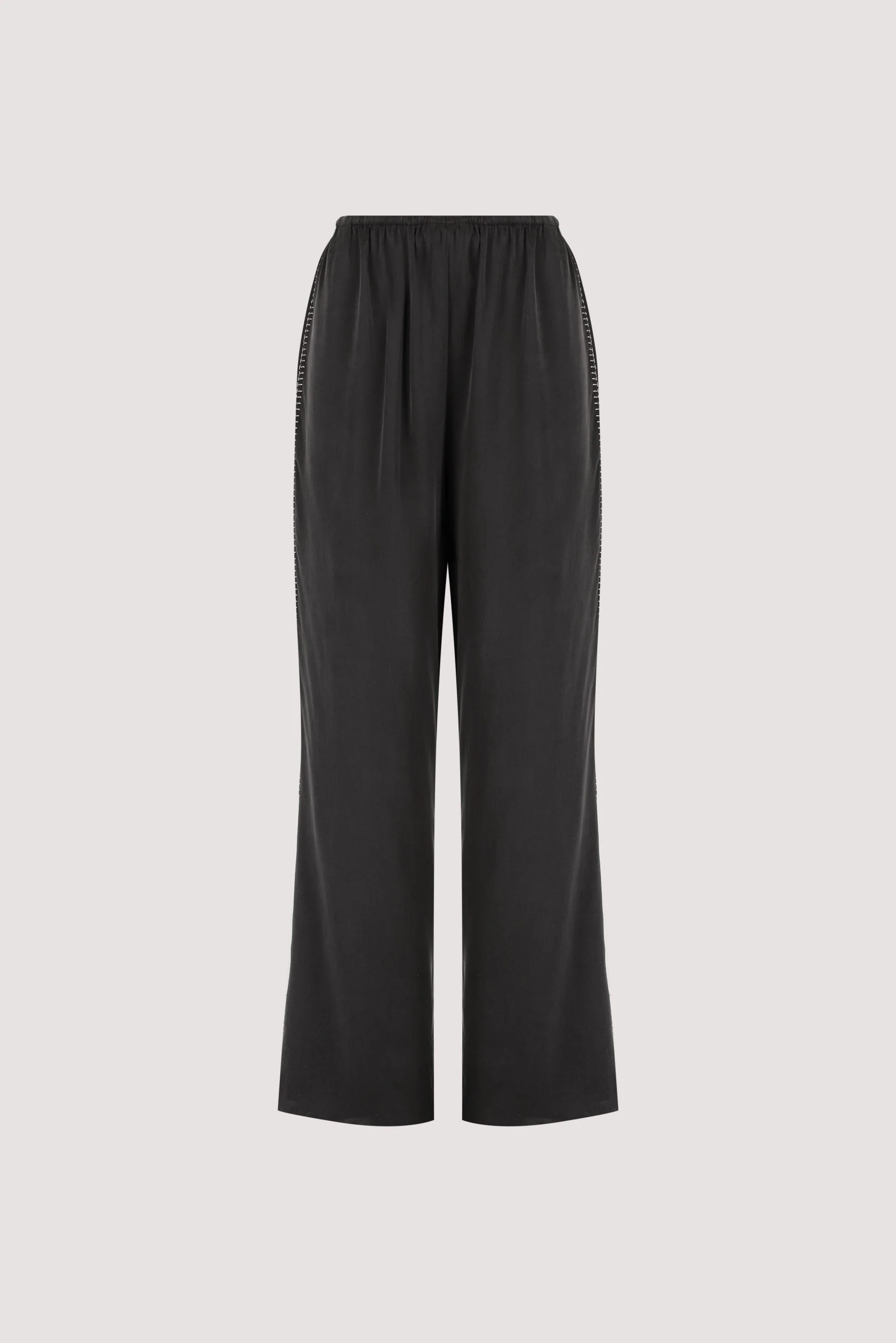 PIPER BLACK SILK STITCH DETAIL PANT - Image 8
