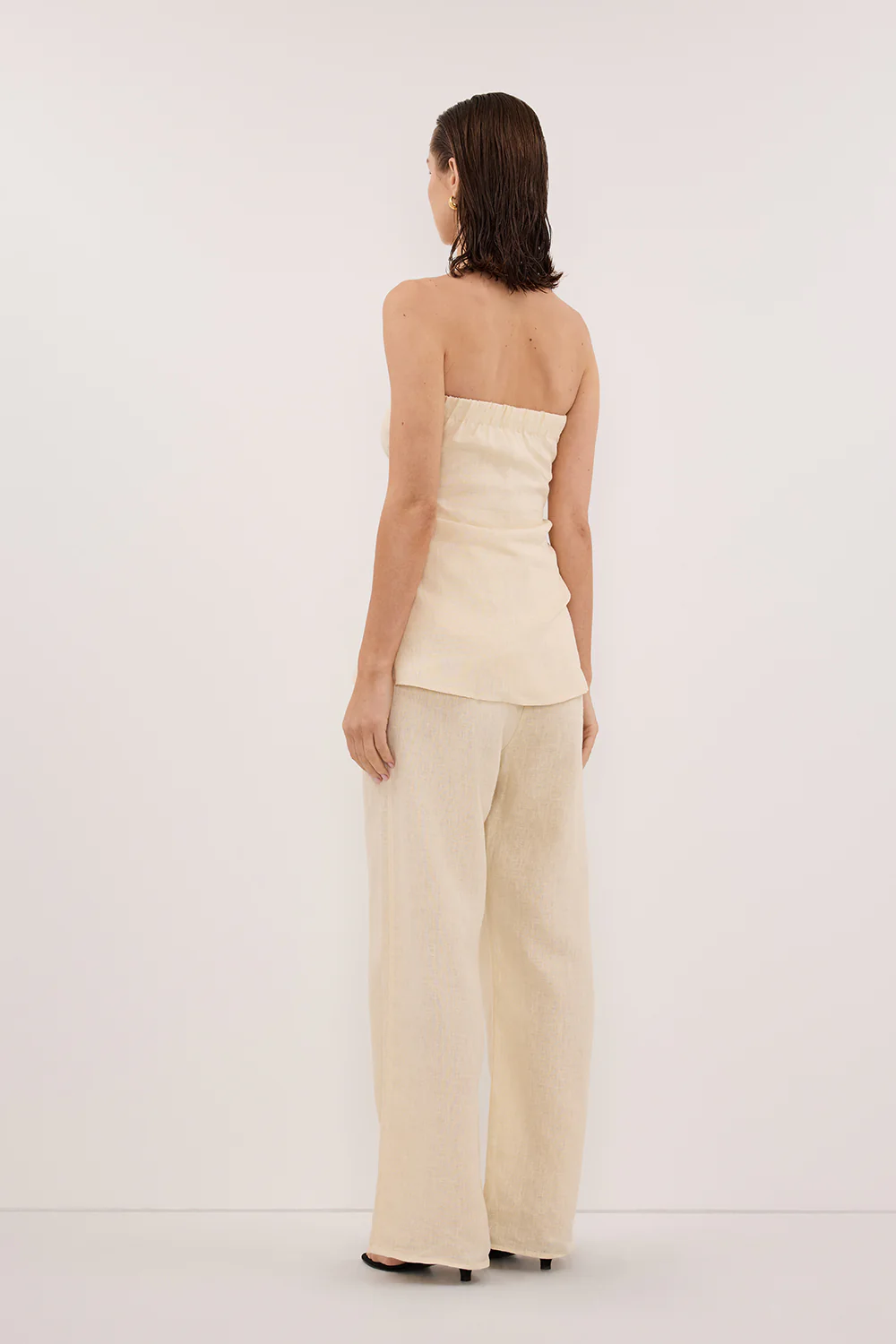 PIPPY BUTTERMILK LINEN STRAPLESS TOP - Image 4