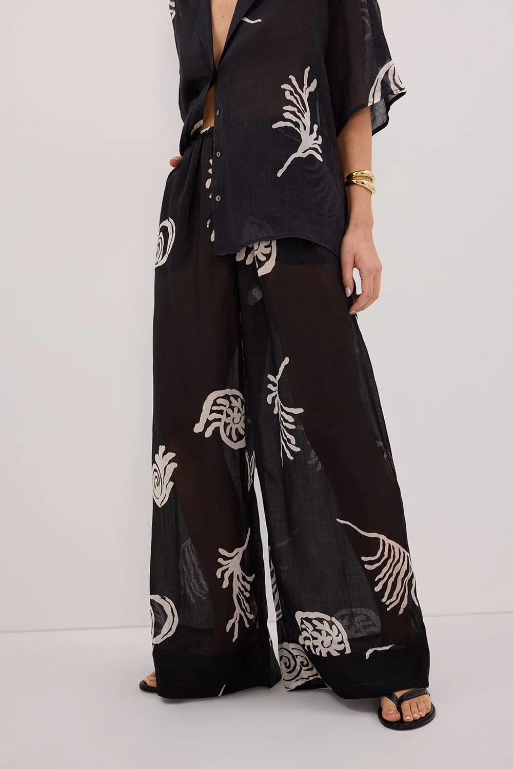 POSITANO BLACK RAMIE PANT - Image 2