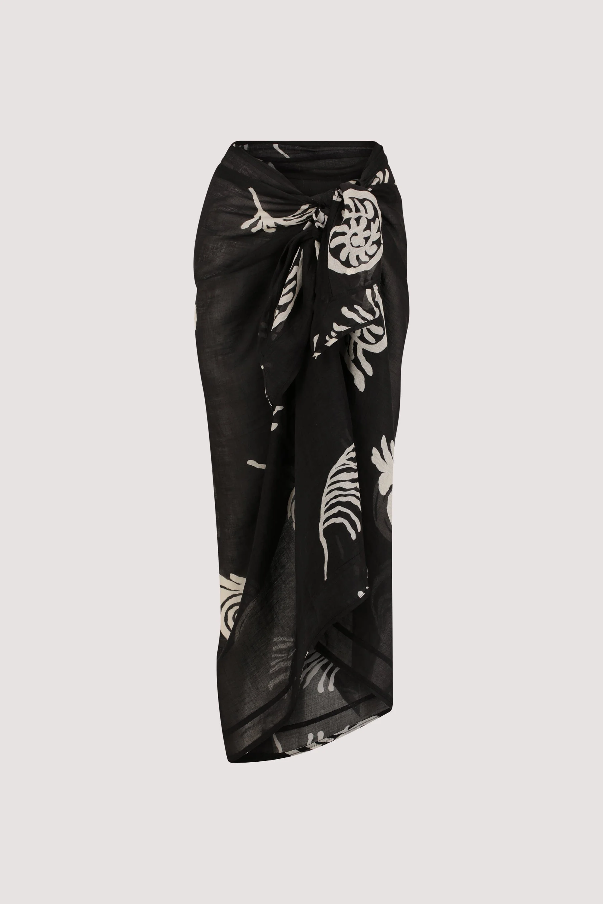 POSITANO BLACK RAMIE SARONG - Image 6