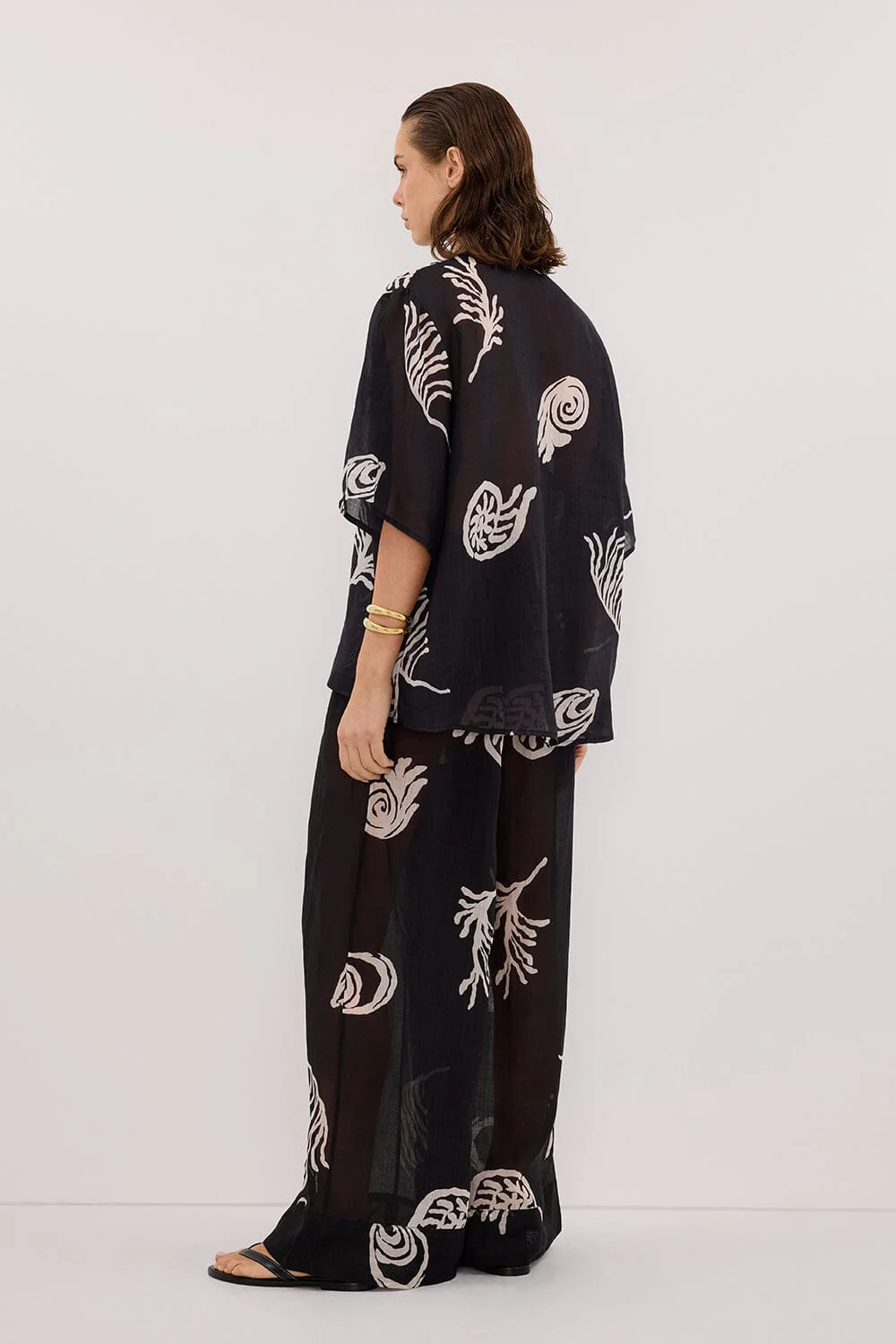 POSITANO BLACK RAMIE SHIRT - Image 4