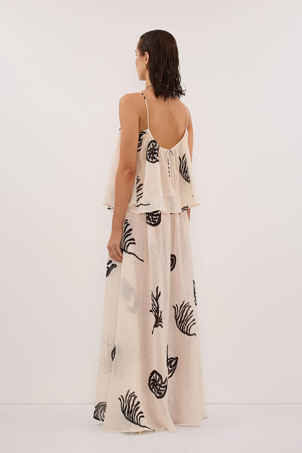 POSITANO SANDSTONE RAMIE MIDI SKIRT - Image 4