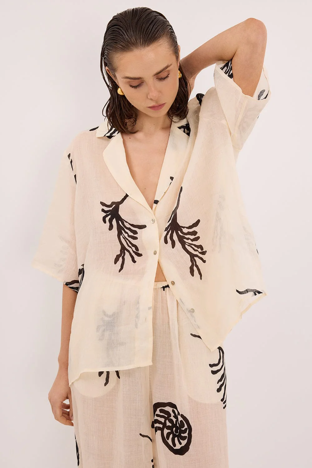 POSITANO SANDSTONE RAMIE SHIRT - Image 5