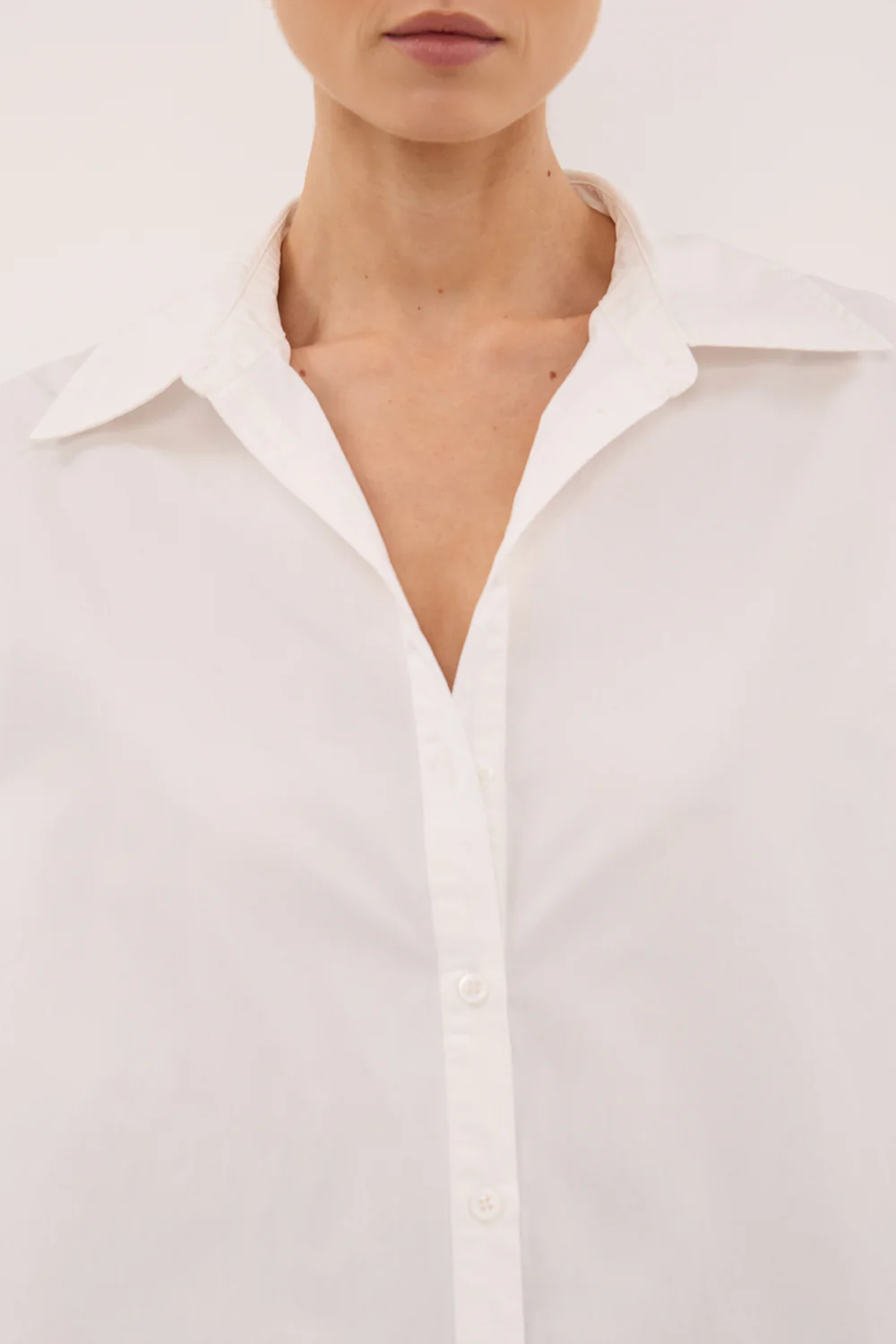 RAE WHITE LIGHT WEIGHT COTTON SHIRT - Image 5