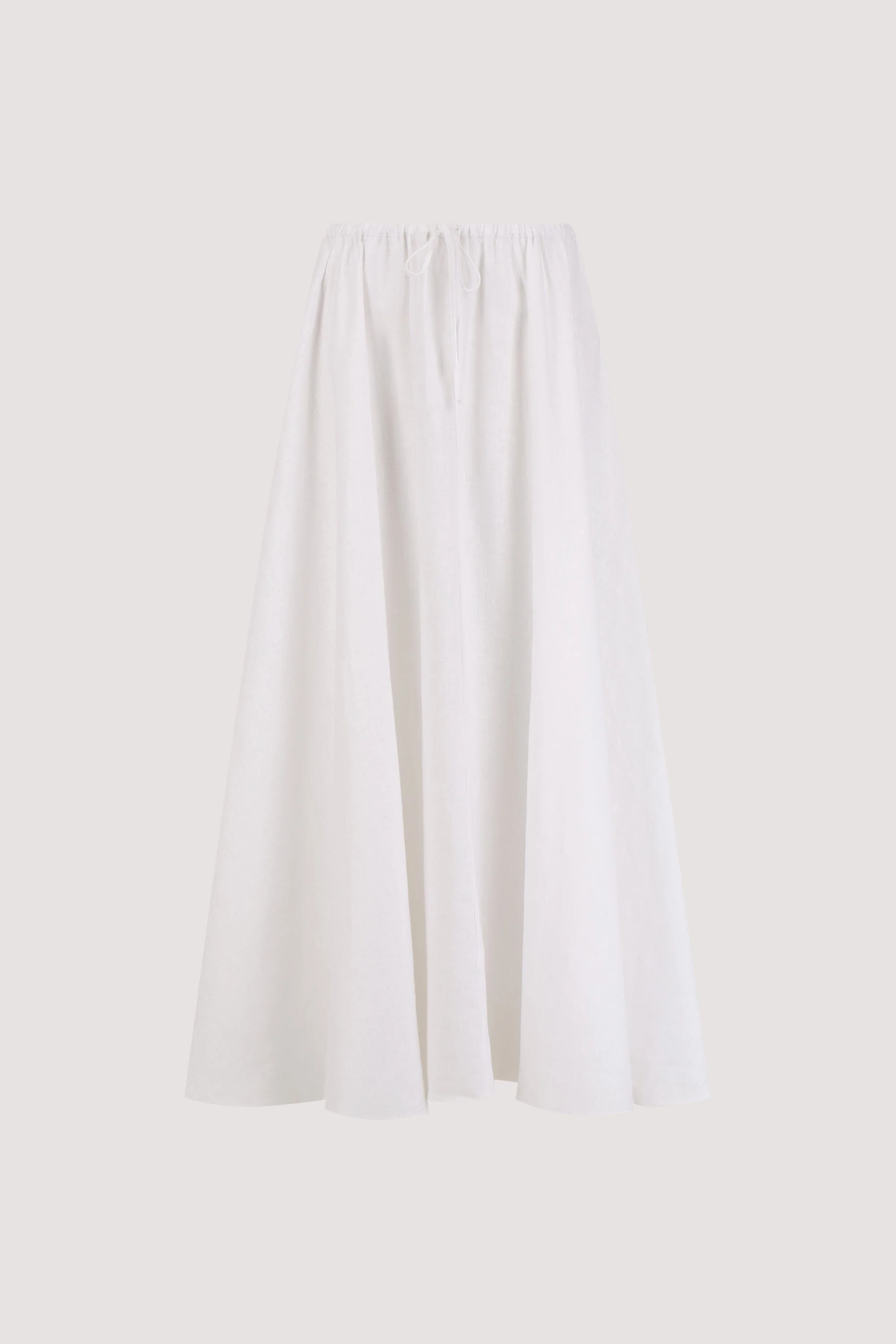 RAVELLO WHITE LINEN MIDI SKIRT - Image 6