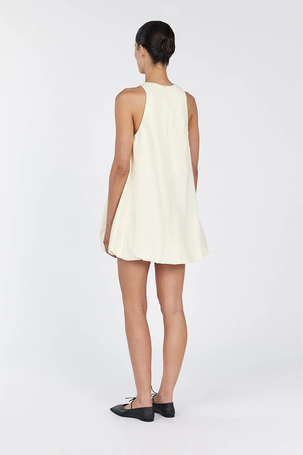 RENEE BUTTER HIGH NECK MINI DRESS - Image 4