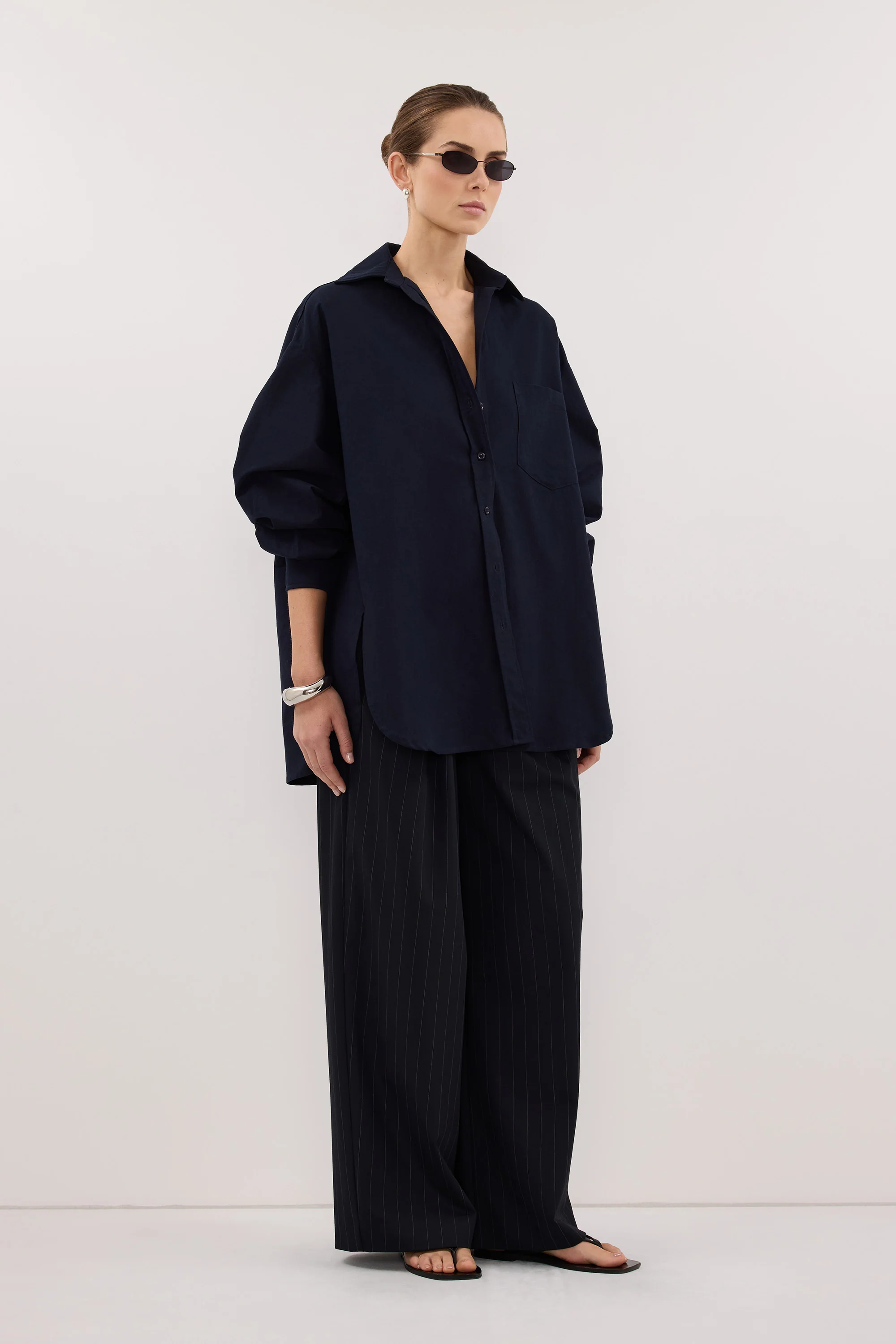 RHEA 2.0 INK OVERSIZED COTTON SHIRT - Image 3