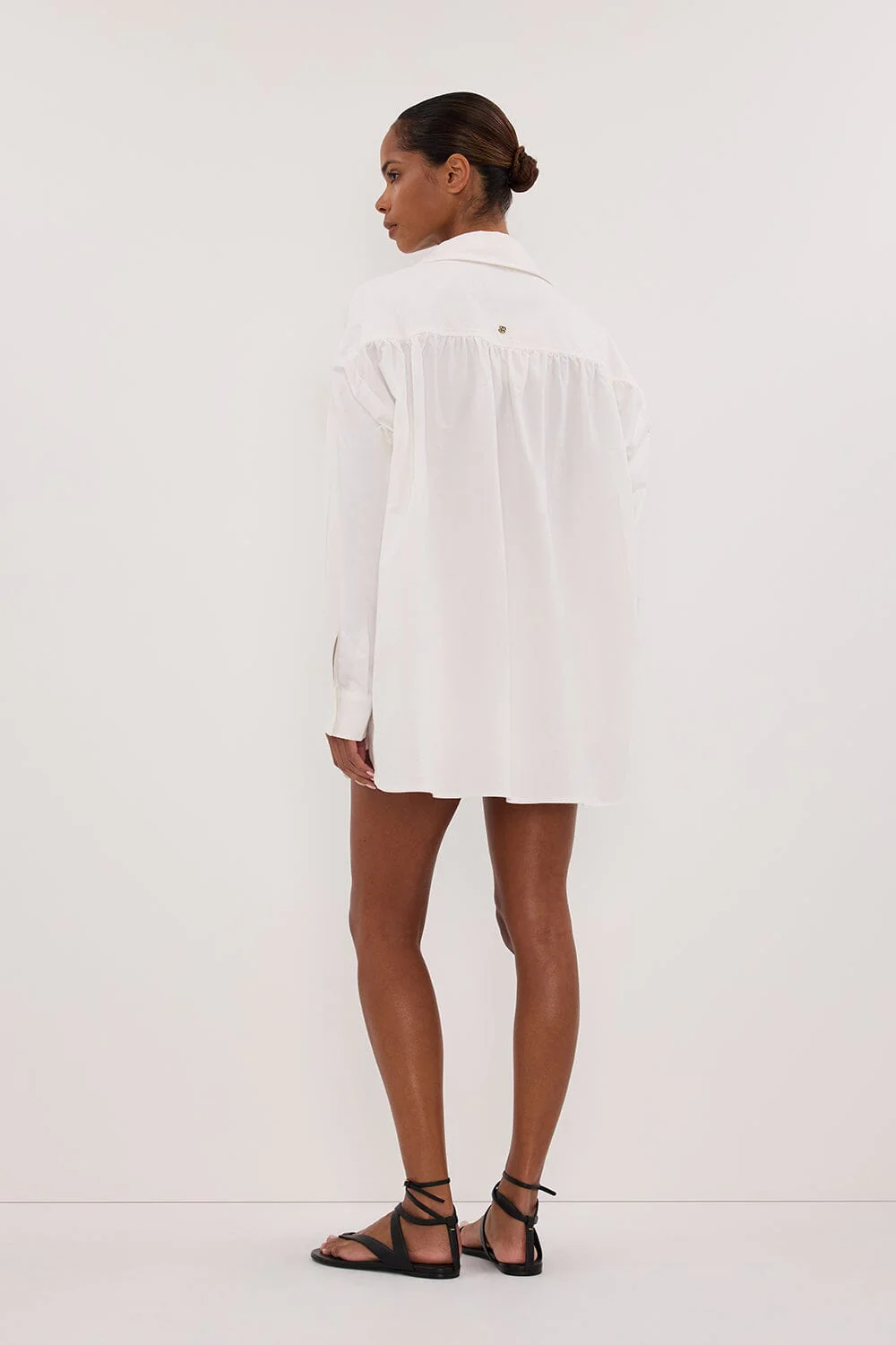 RHEA 2.0 WHITE OVERSIZED COTTON SHIRT - Image 5