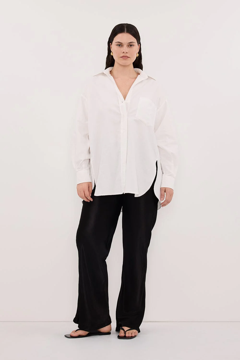 RHEA 2.0 WHITE OVERSIZED COTTON SHIRT - Image 8
