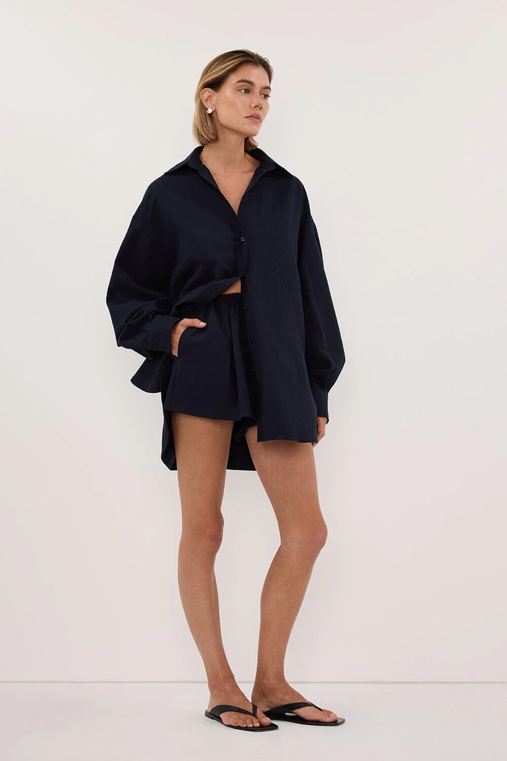 RHEA INK DRAWSTRING COTTON SHORT - Image 3