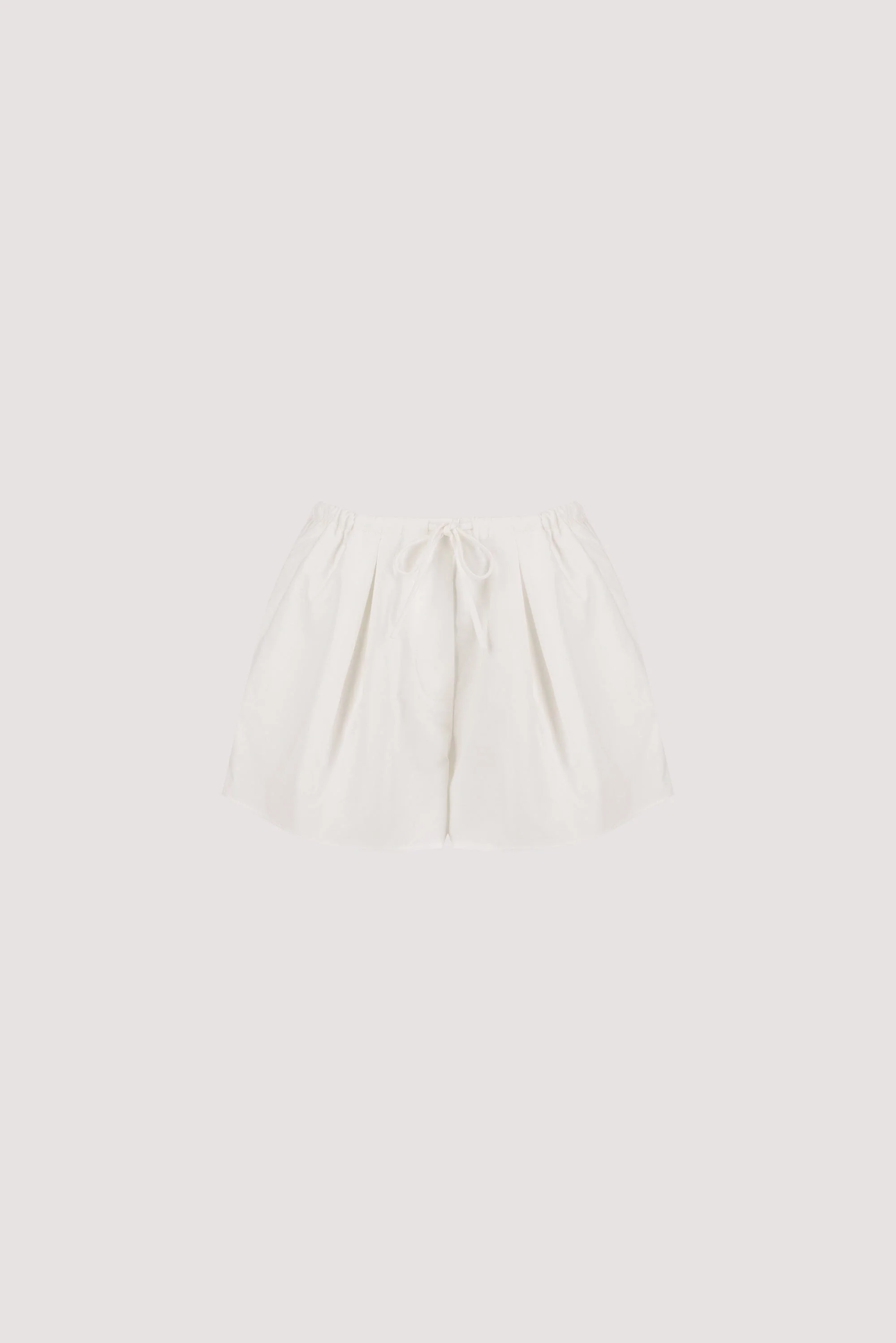 RHEA WHITE COTTON DRAWSTRING SHORT - Image 8