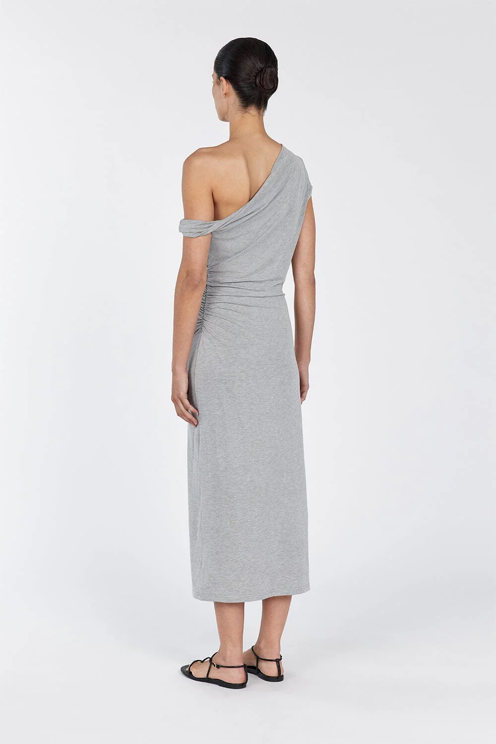 RIO SILVER MARLE DRAPED MAXI DRESS - Image 4