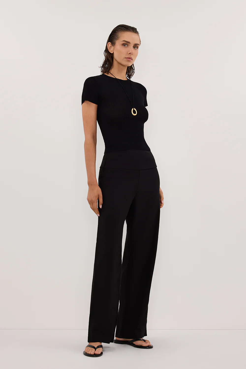 RITA BLACK TAILORED PANT - Image 3
