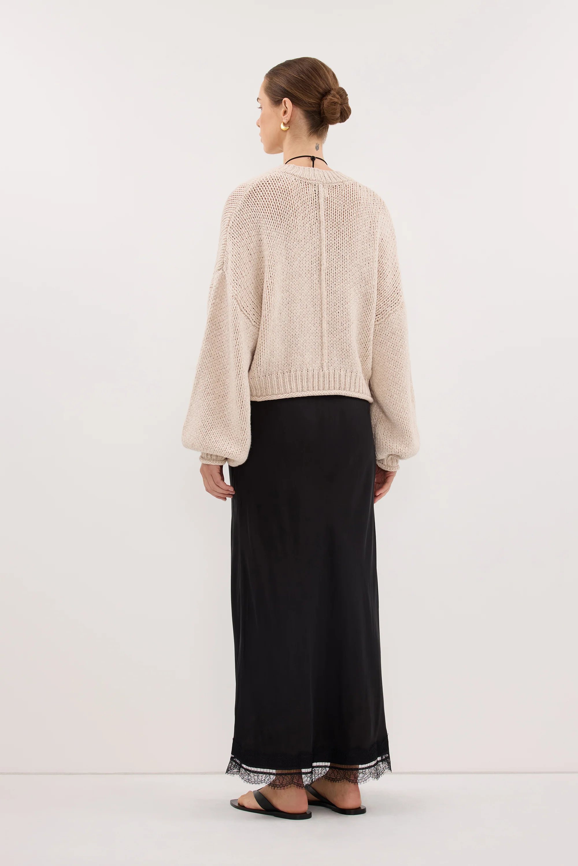 ROSA CHALK CROPPED KNIT JUMPER - Image 7