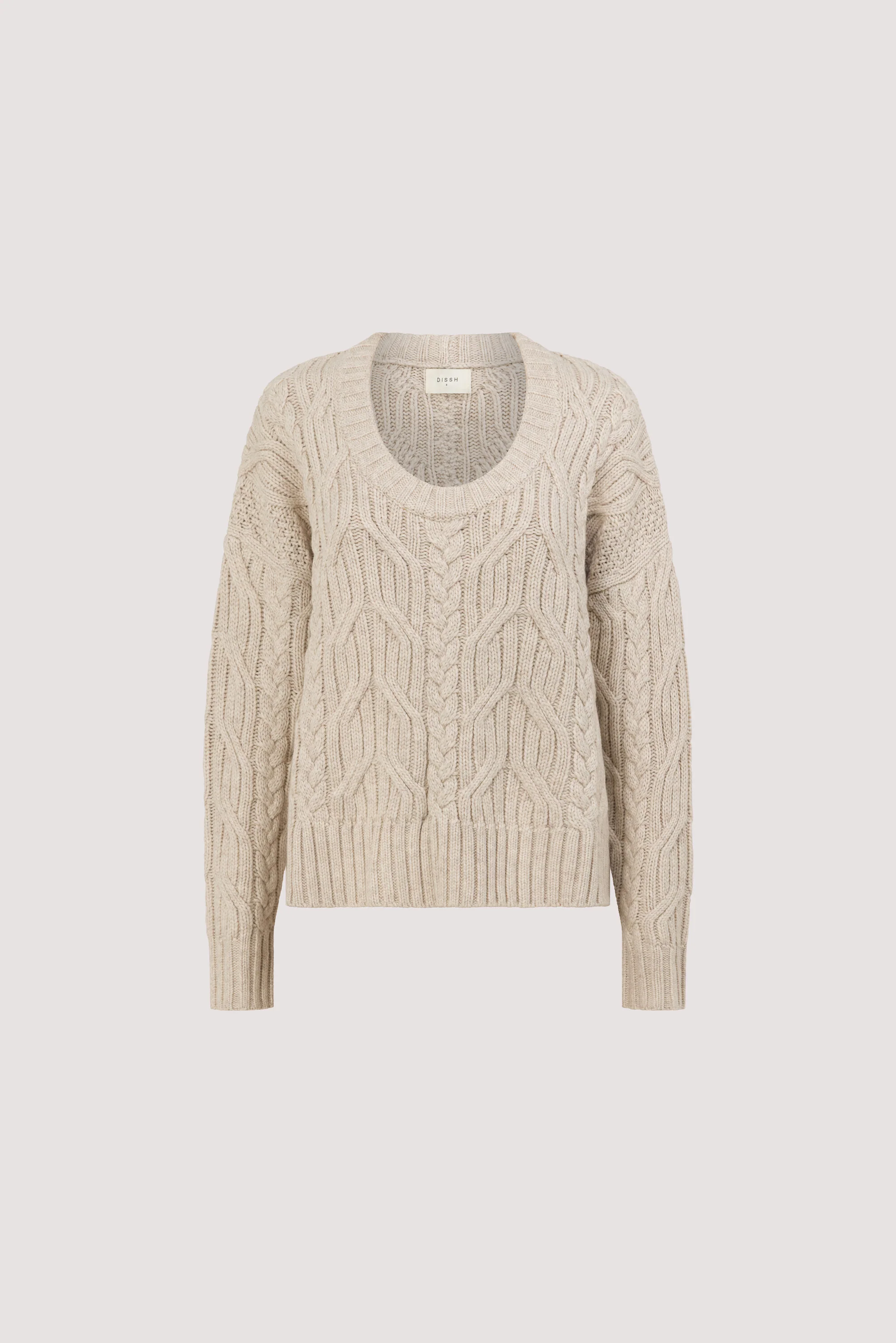 ROSE CHALK CABLE KNIT SWEATER - Image 6