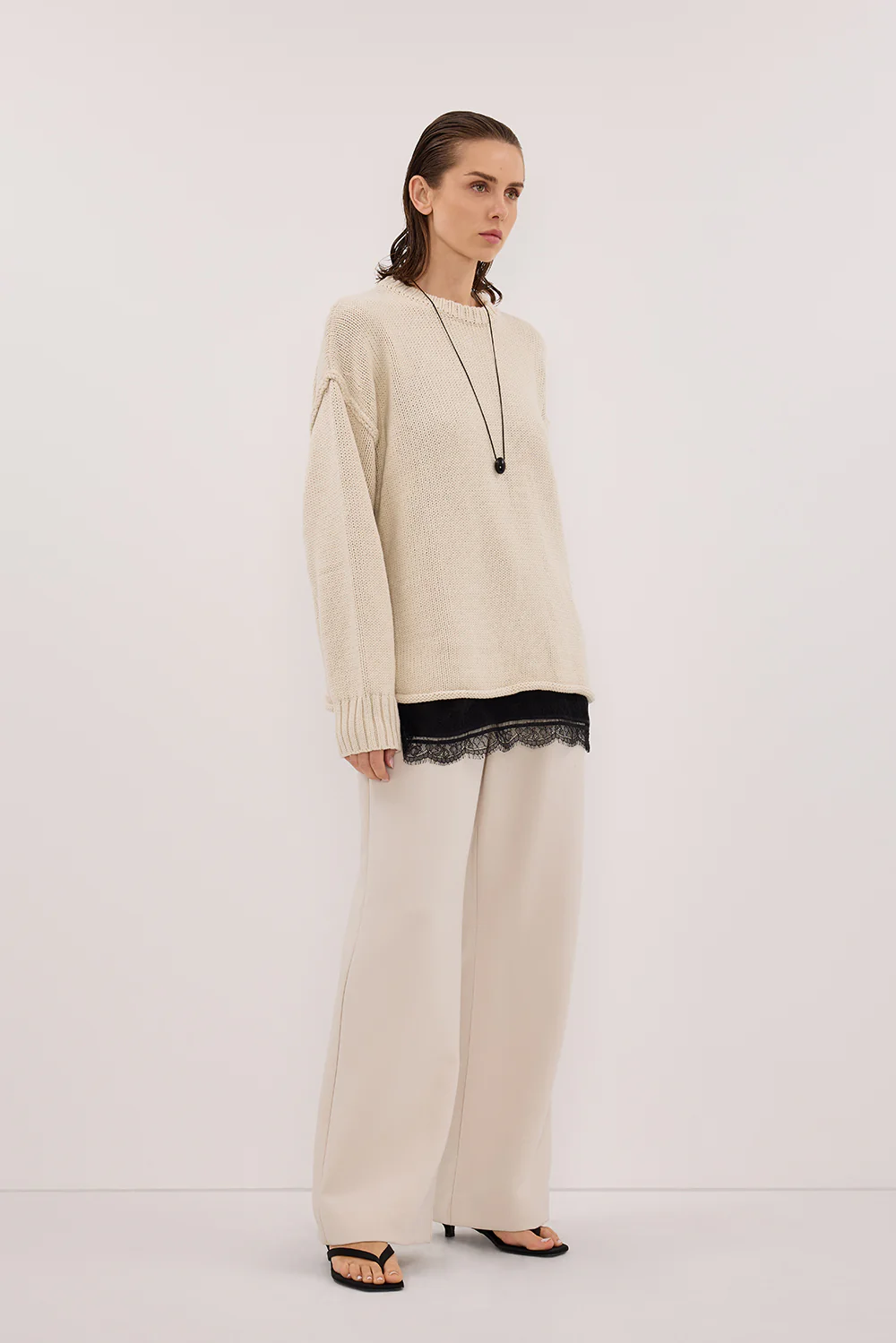 ROY PLASTER OVERSIZED LONGLINE KNIT JUMPER - Image 3