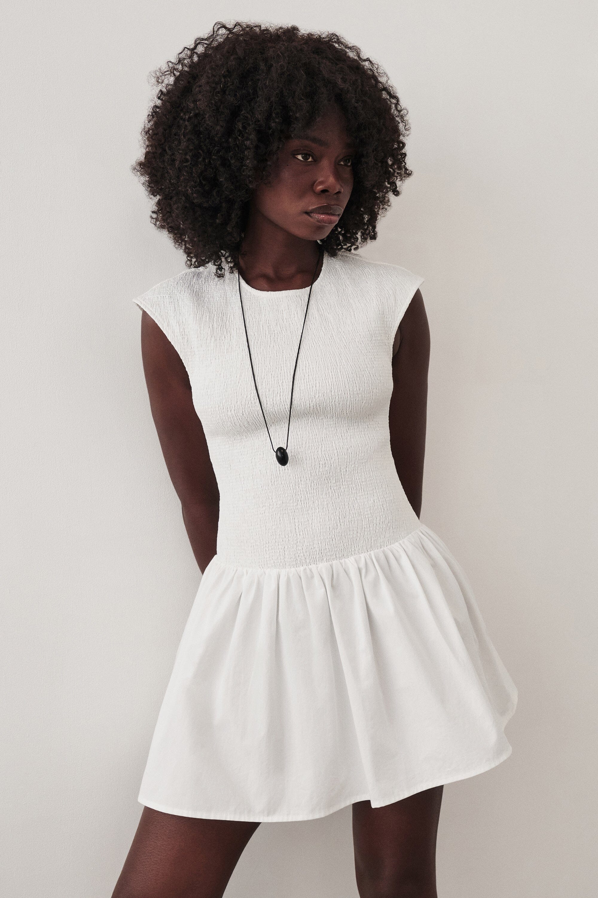 RUBI WHITE COTTON MINI DRESS - Image 2