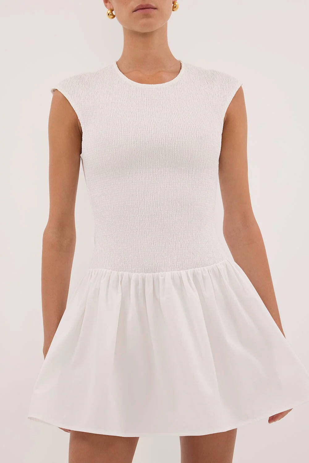 RUBI WHITE COTTON MINI DRESS - Image 6