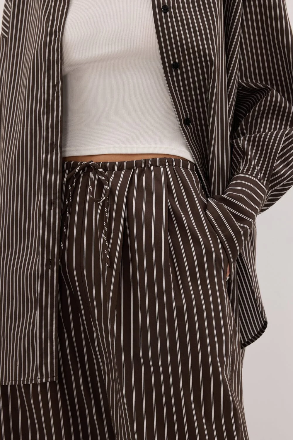 SABLE BITTER CHOC SILK BLEND PANT - Image 5
