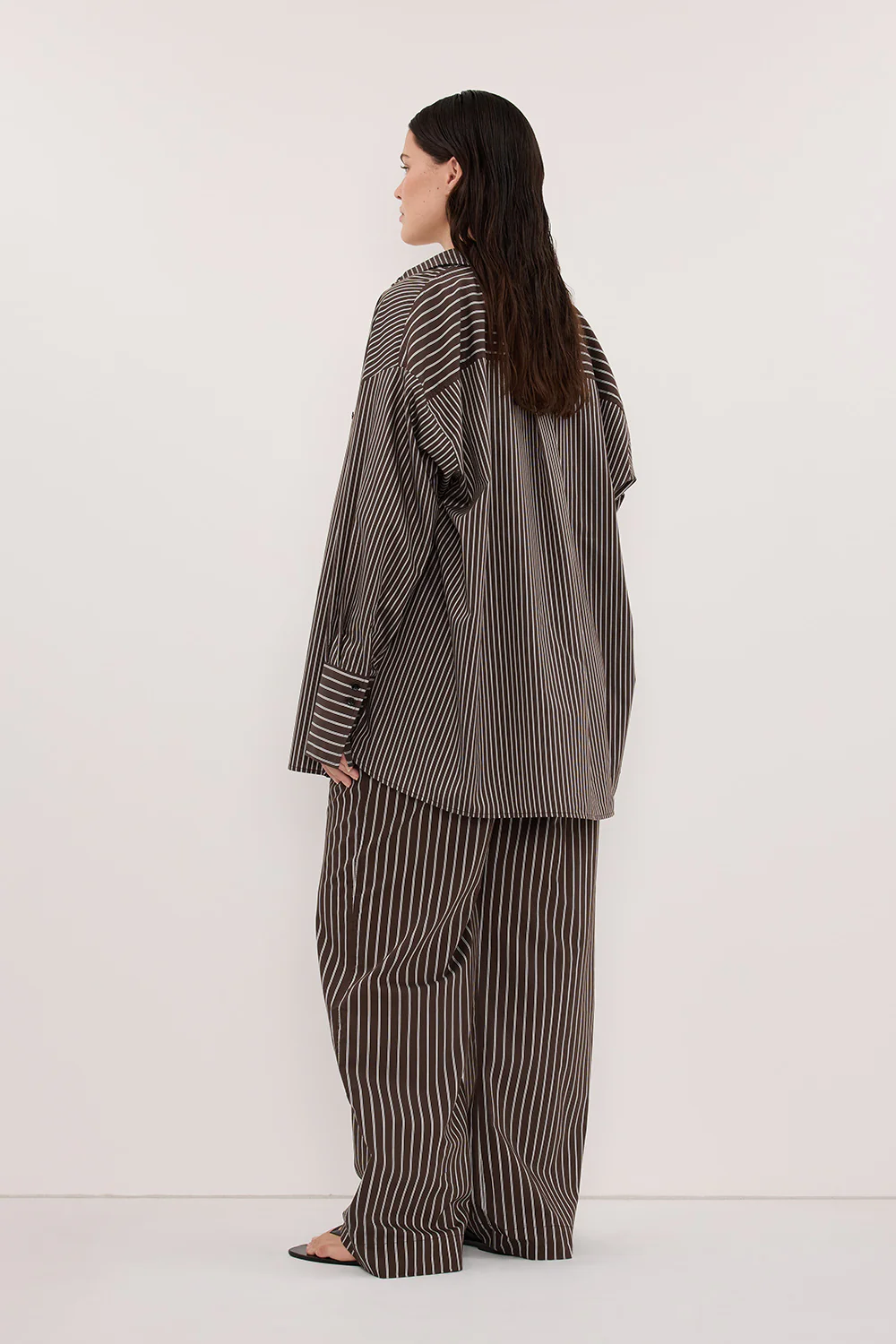 SABLE BITTER CHOC SILK BLEND PANT - Image 7