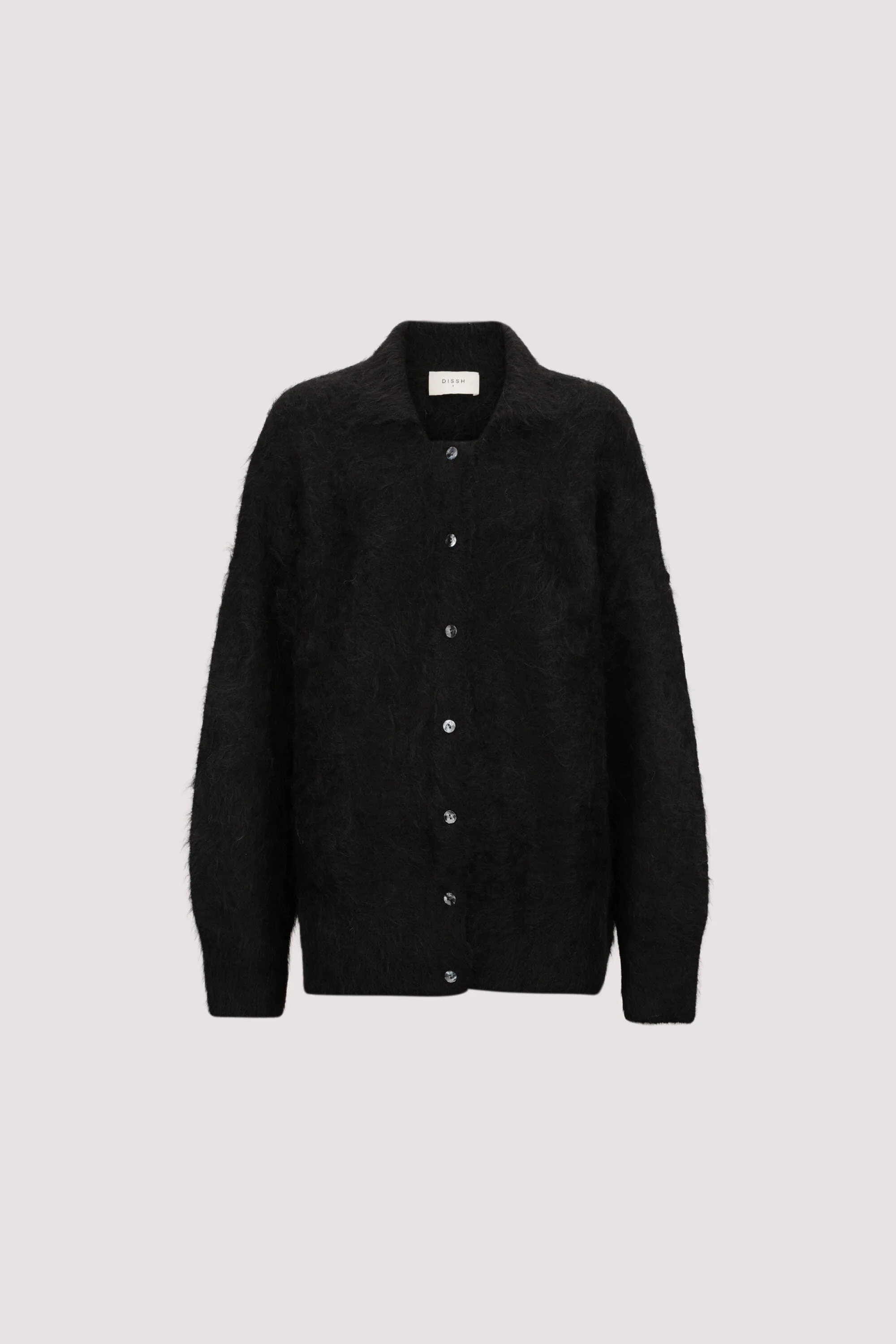 SALMA BLACK POLO NECK KNIT CARDIGAN - Image 7