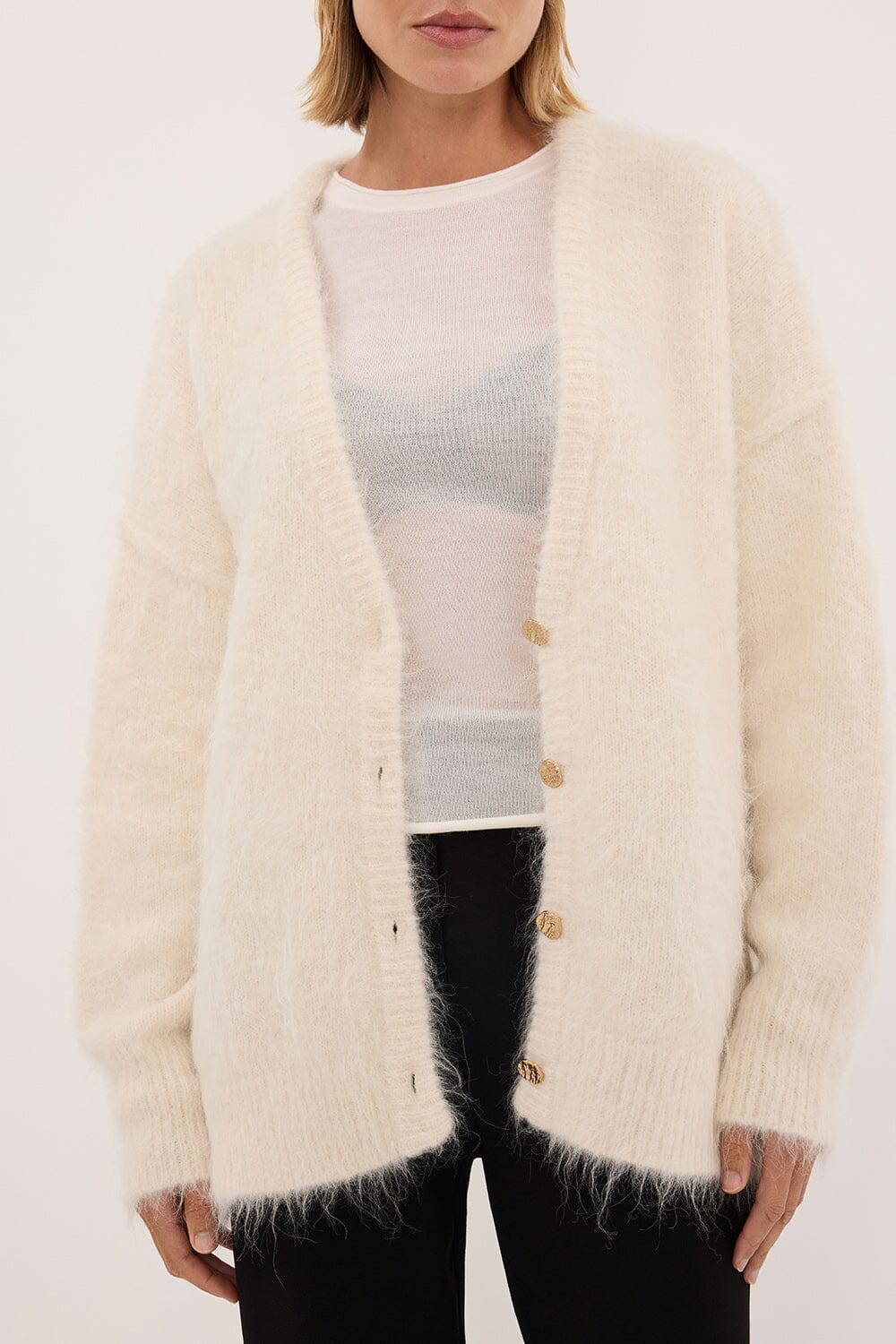 SALMA IVORY LONGLINE CARDIGAN - Image 4