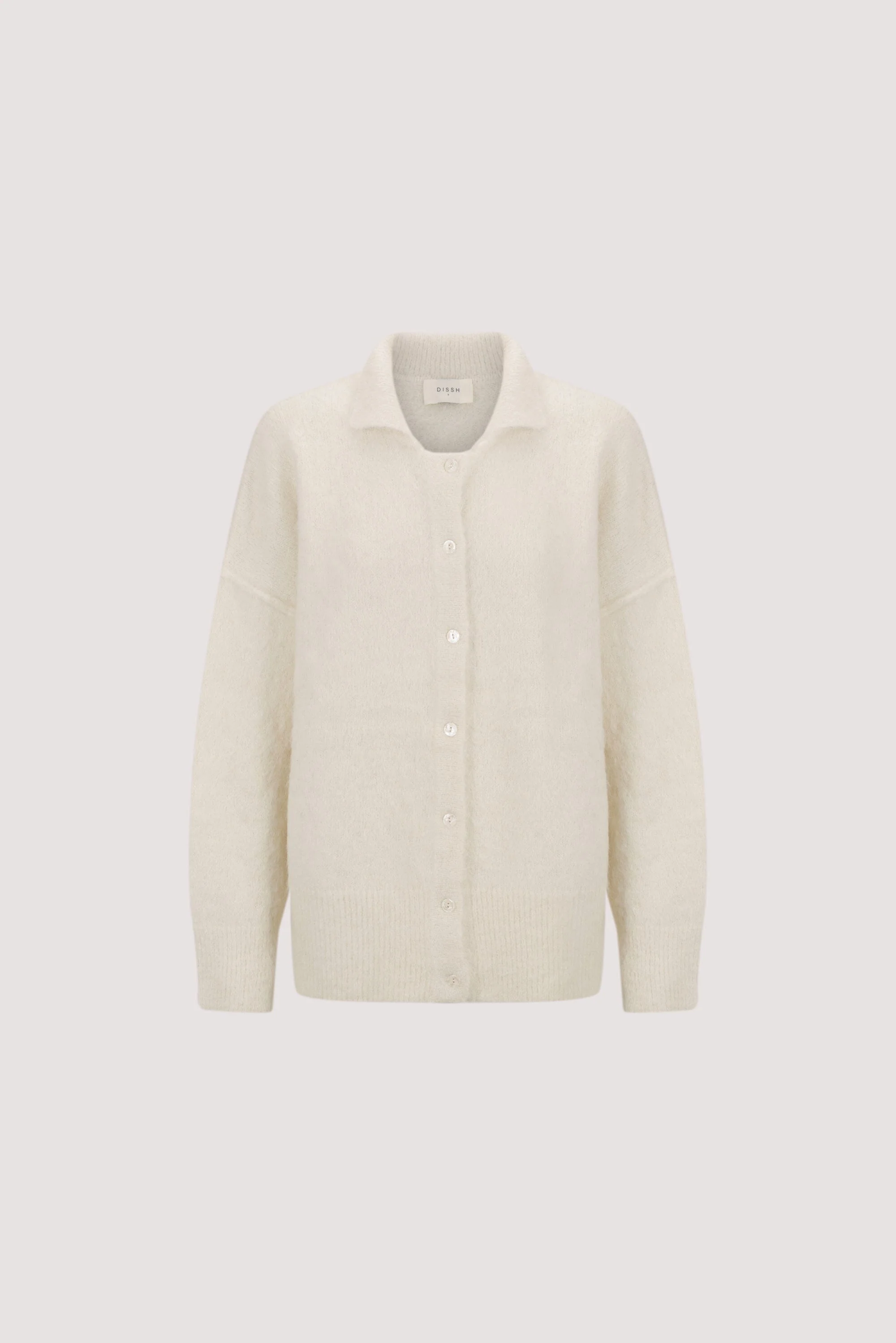 SALMA IVORY POLO NECK KNIT CARDIGAN - Image 6