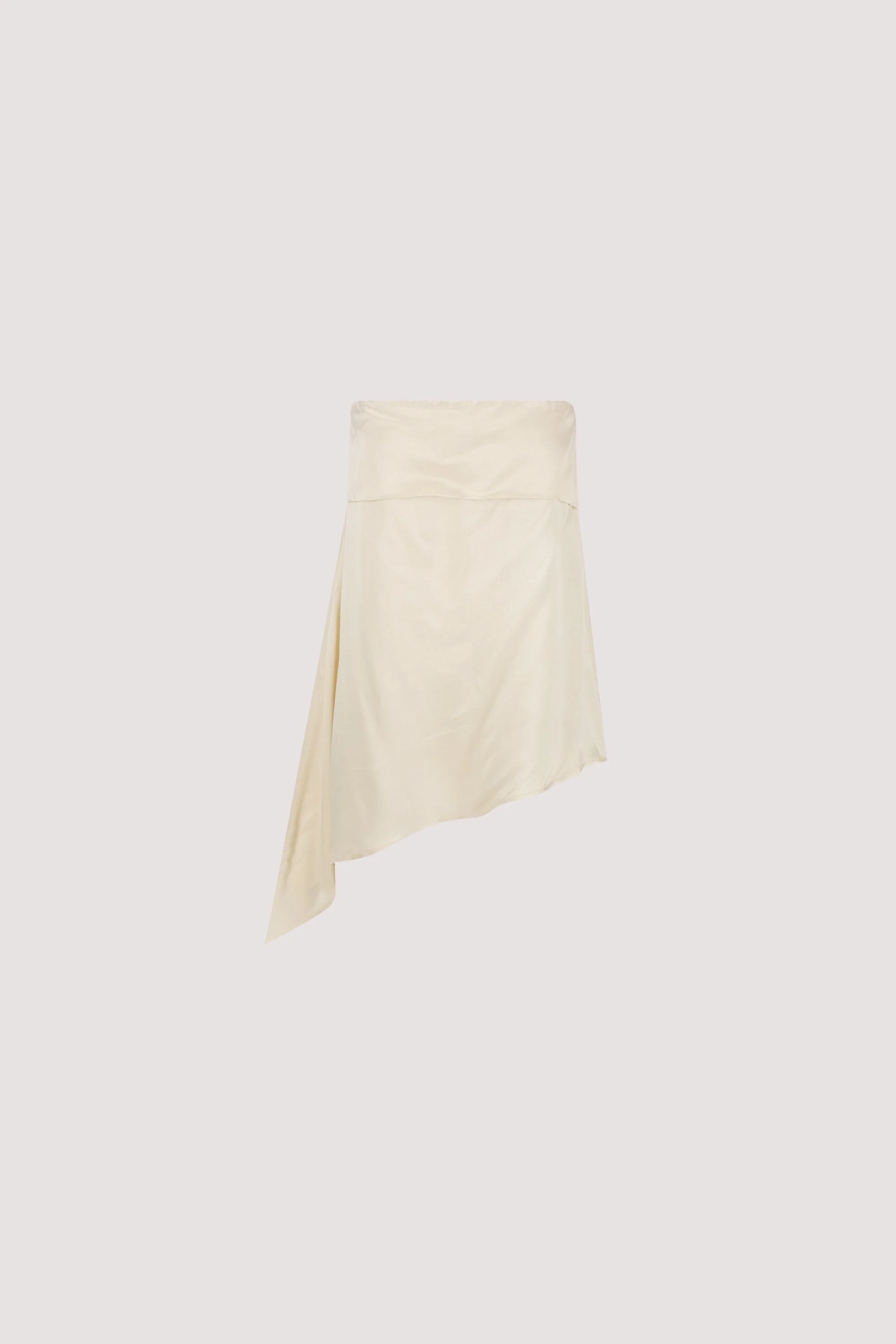 SANDER CREAM STRAPLESS SATIN TOP - Image 7