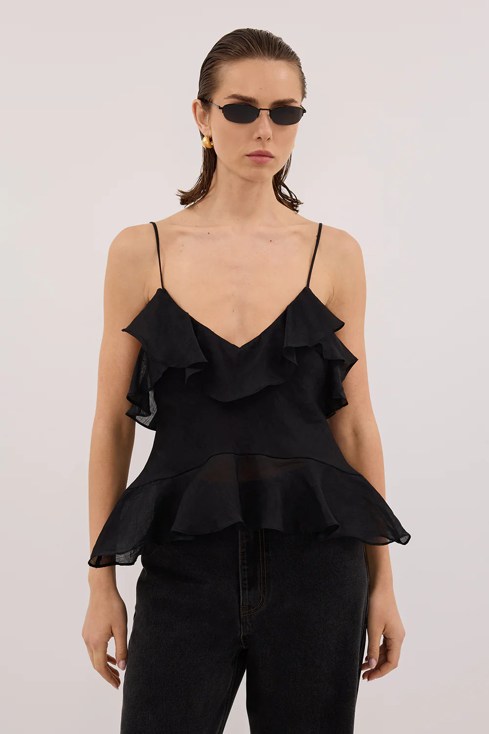 SARA BLACK RAMIE CAMI TOP - Image 2