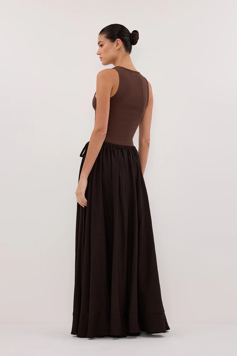 SHANIYA BITTER CHOC BOHO MAXI SKIRT - Image 4