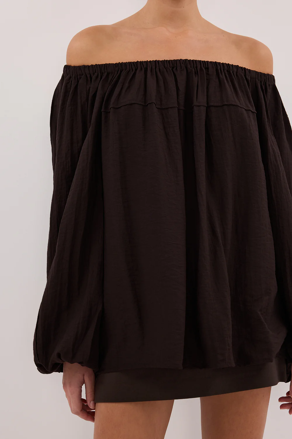SHANIYA BITTER CHOC LONG SLEEVE TOP - Image 6