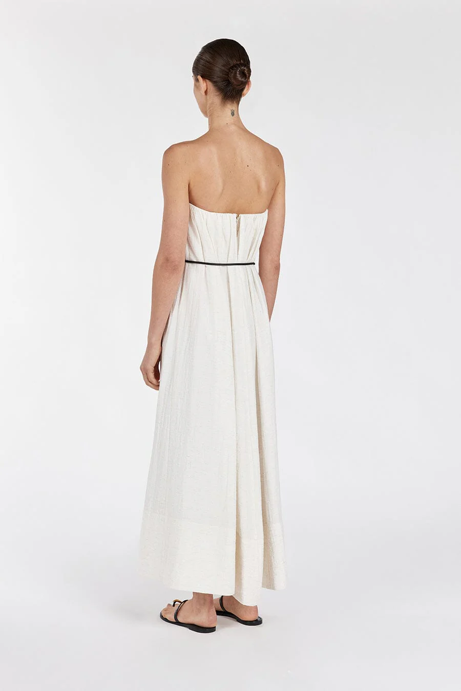 SHANIYA CREAM MARLE MIDI DRESS - Image 5