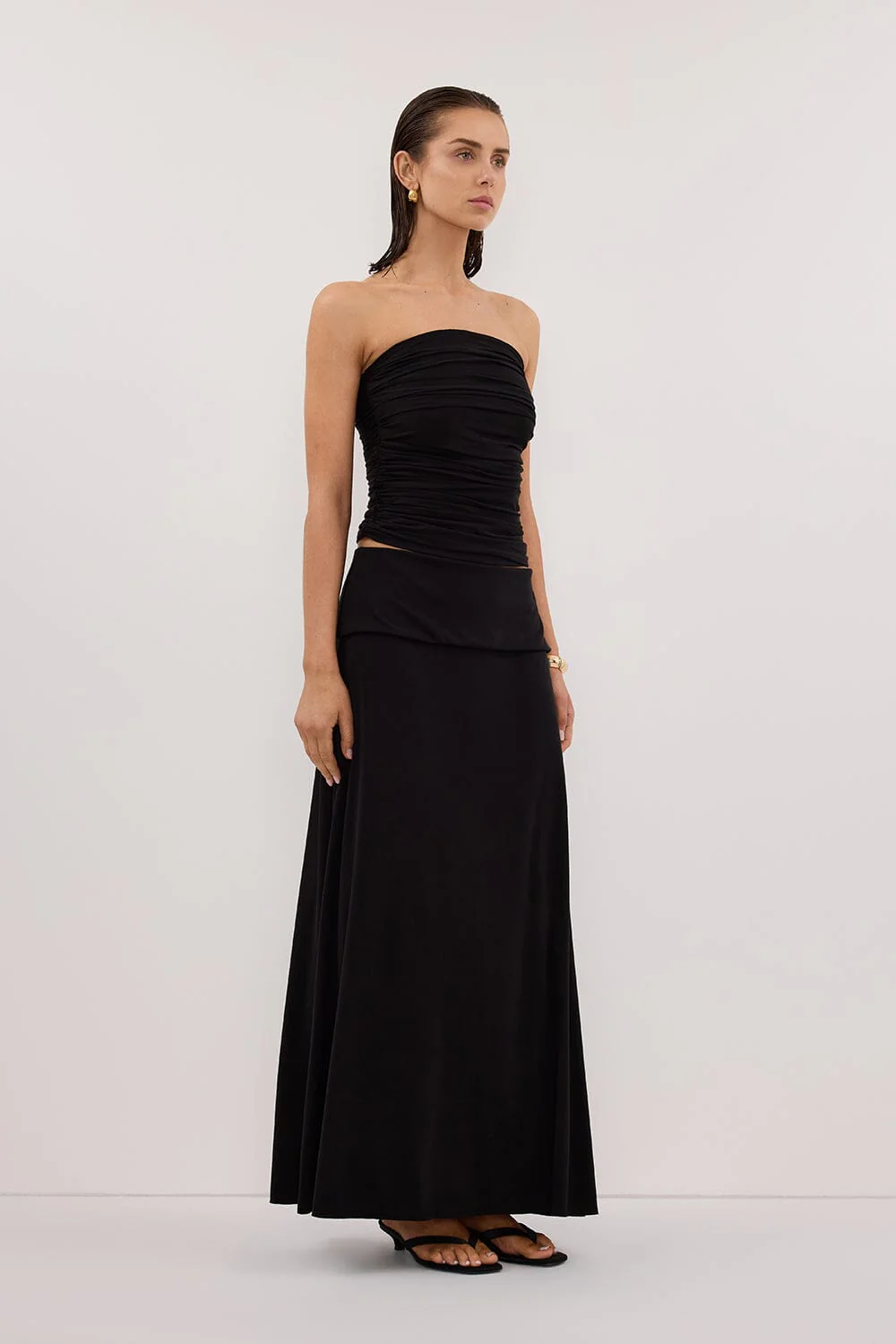 SHARI BLACK STRAPLESS BANDEAU TOP - Image 3