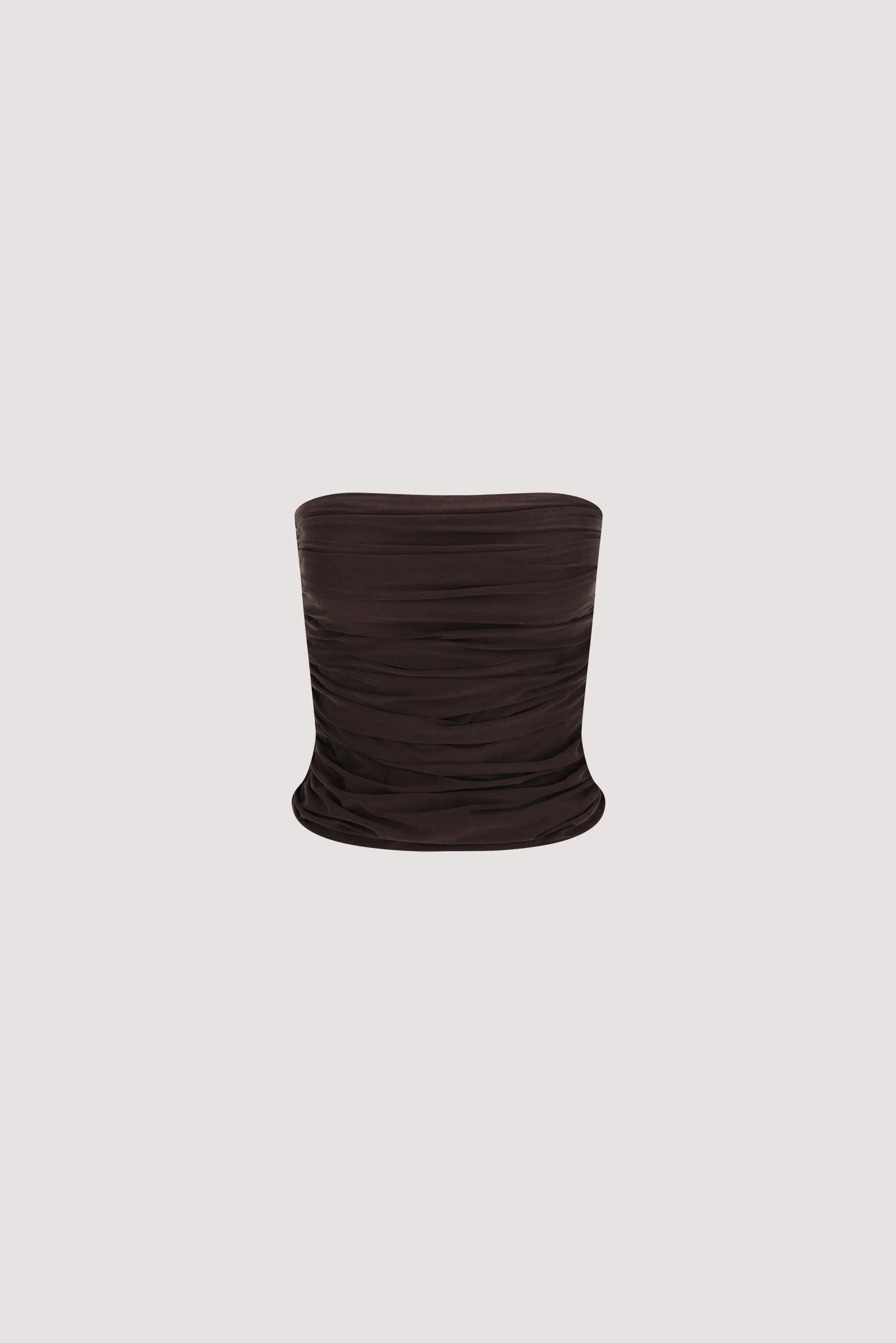 SHARI BURNT CHOC STRAPLESS BANDEAU TOP - Image 6