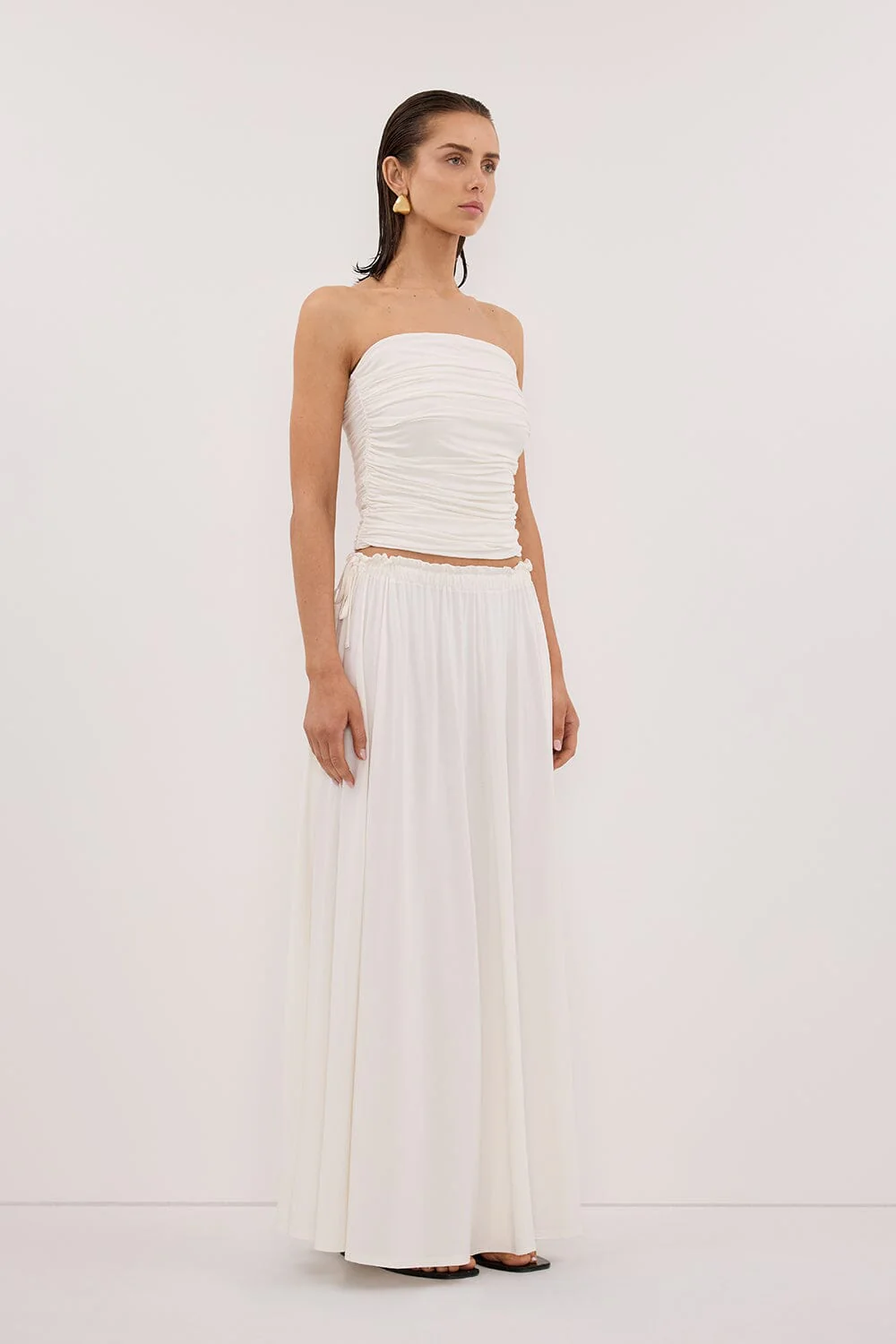 SHARI OFF WHITE STRAPLESS BANDEAU TOP - Image 4
